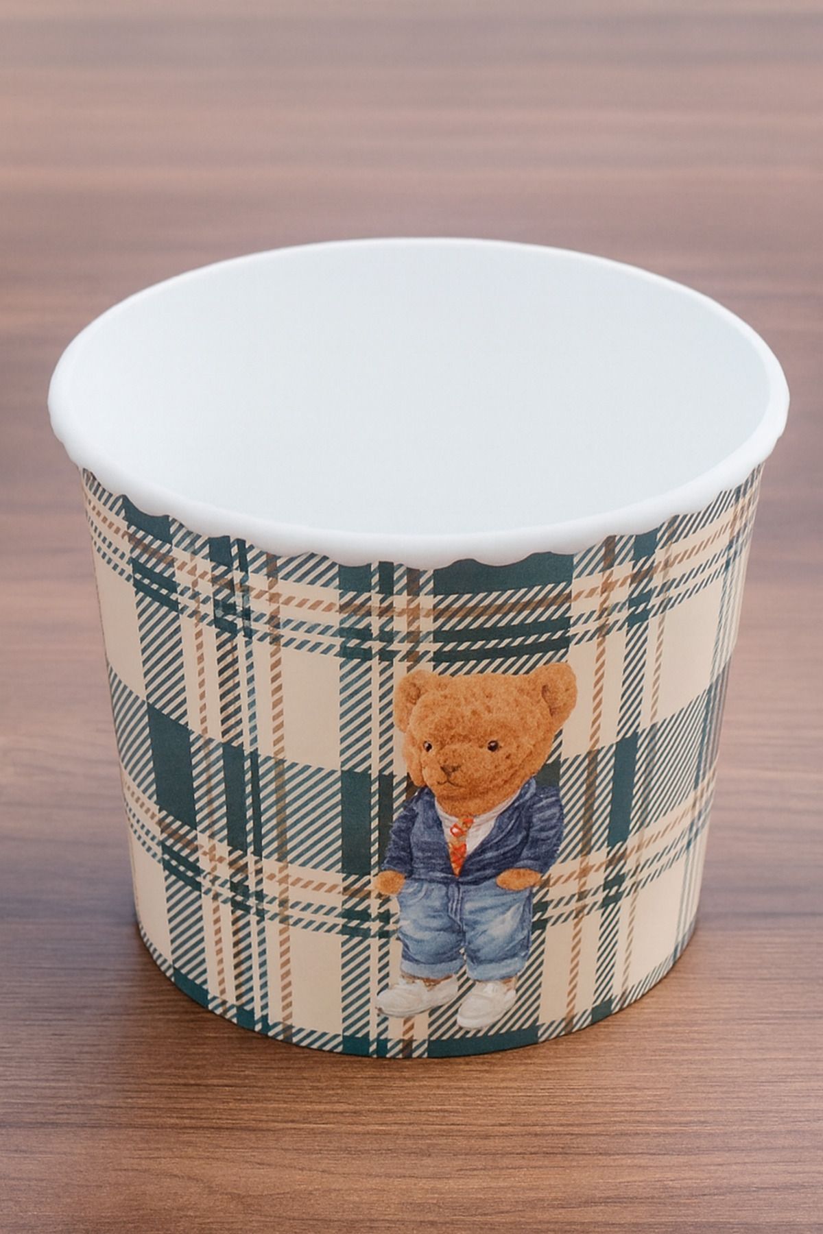 Bittox-New Year Themed Nutcracker Patterned Red Cardboard Bowl - Corn Container - Snack and Presentation Container 1