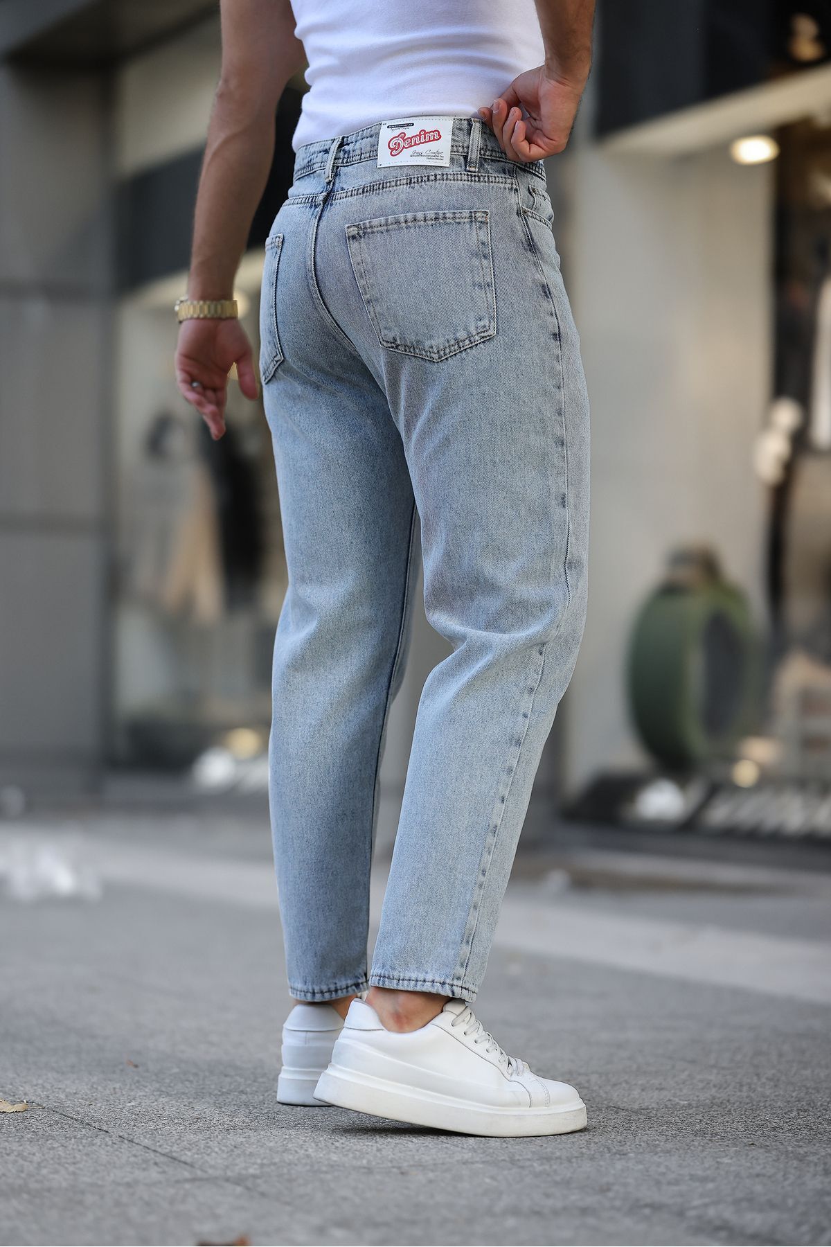 wamoss  Erkek Yeni Sezon Yıkamalı Boyfriend Pantolon 2025 - Görsel 2