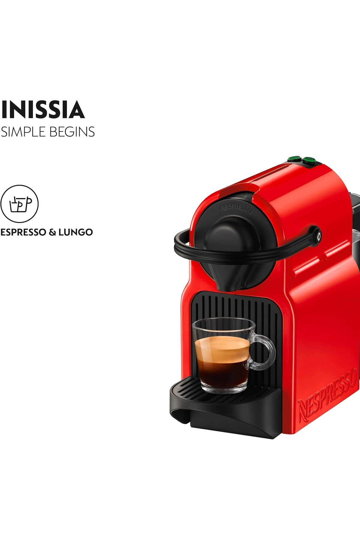 Nespresso-Inissia coffee machine by Nespresso, Ruby Red - UAE Version 4