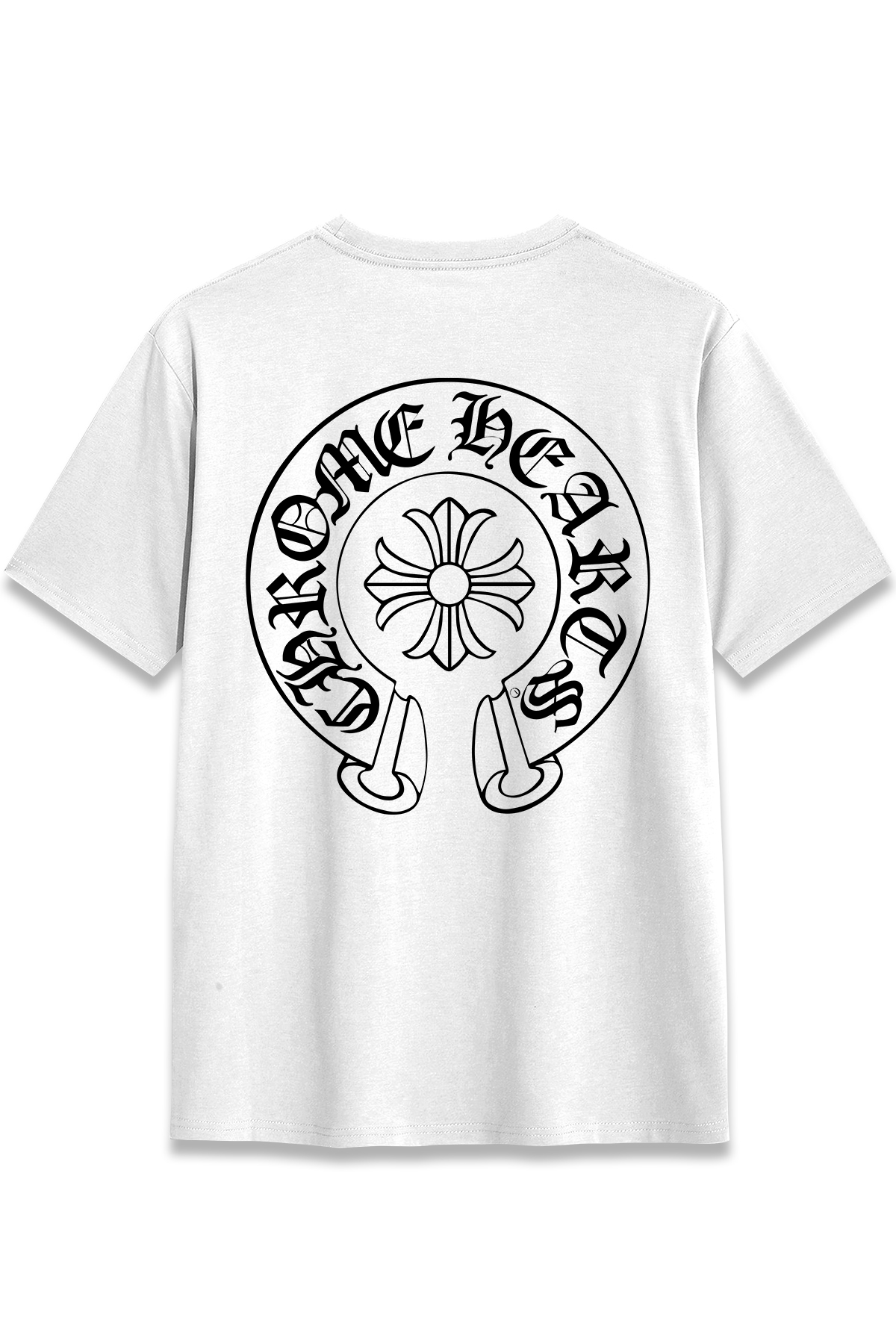 EZG Business Chrome Hearts Model Sırt Baskılı Tişört %100 Pamuklu