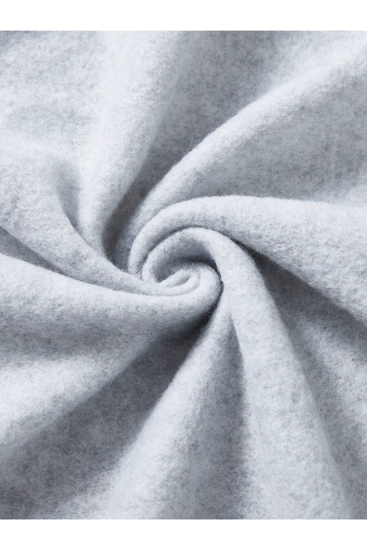 Deep sense  Erkek Gri Kapüşonlu Fermuarlı Sweatshirt Kışlık Okul Hırkası Şardonlu Baskısız - Görsel 6