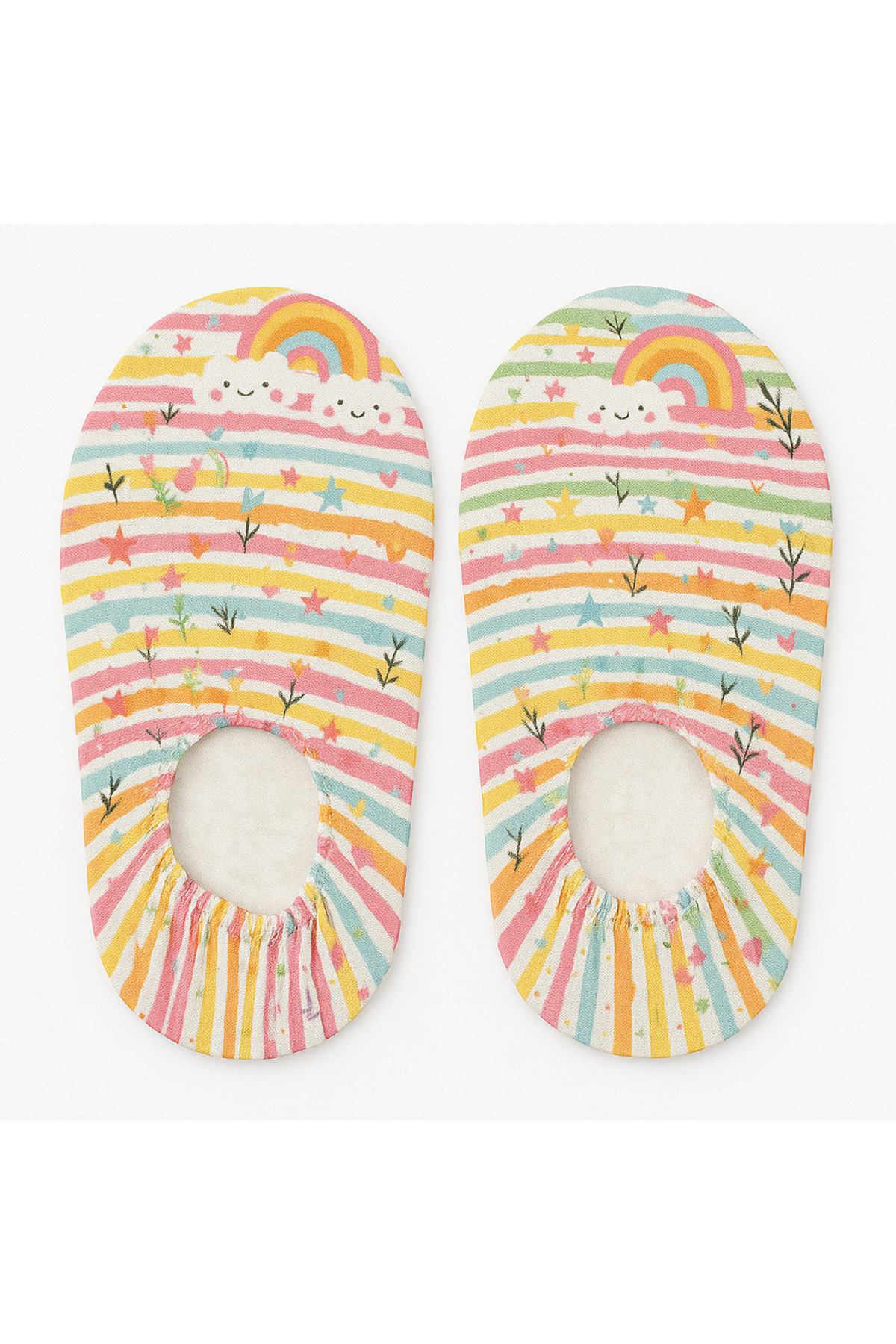 Non-slip Sole girls Sea shoes Swimwear fabric Rainbow star pattern