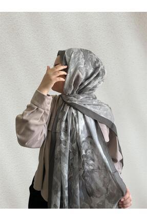NEOMOON Batik Desen Gri Organik Pamuk Şal