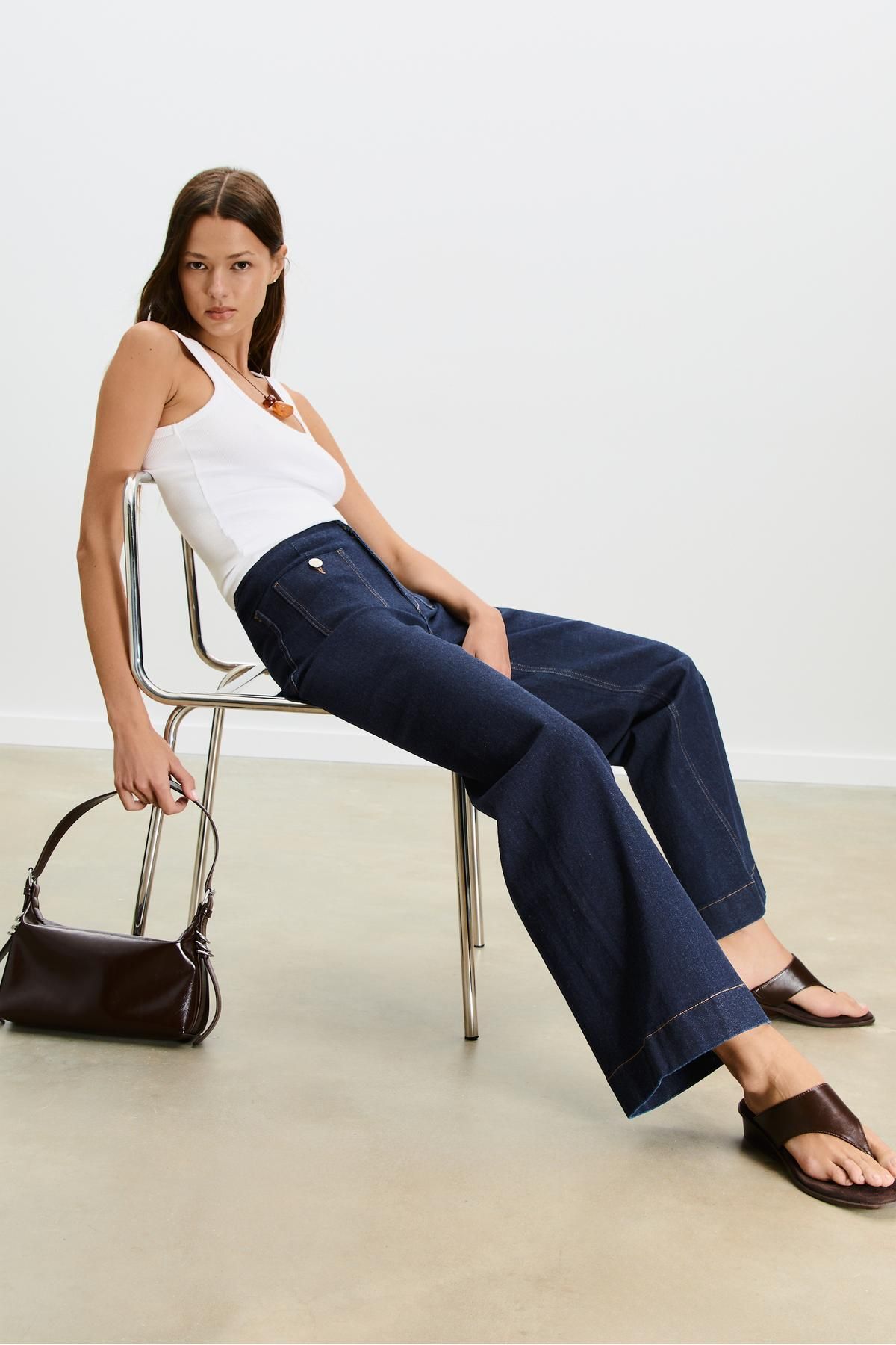 Stradivarius-D77 Minimalist jeans with pockets 3