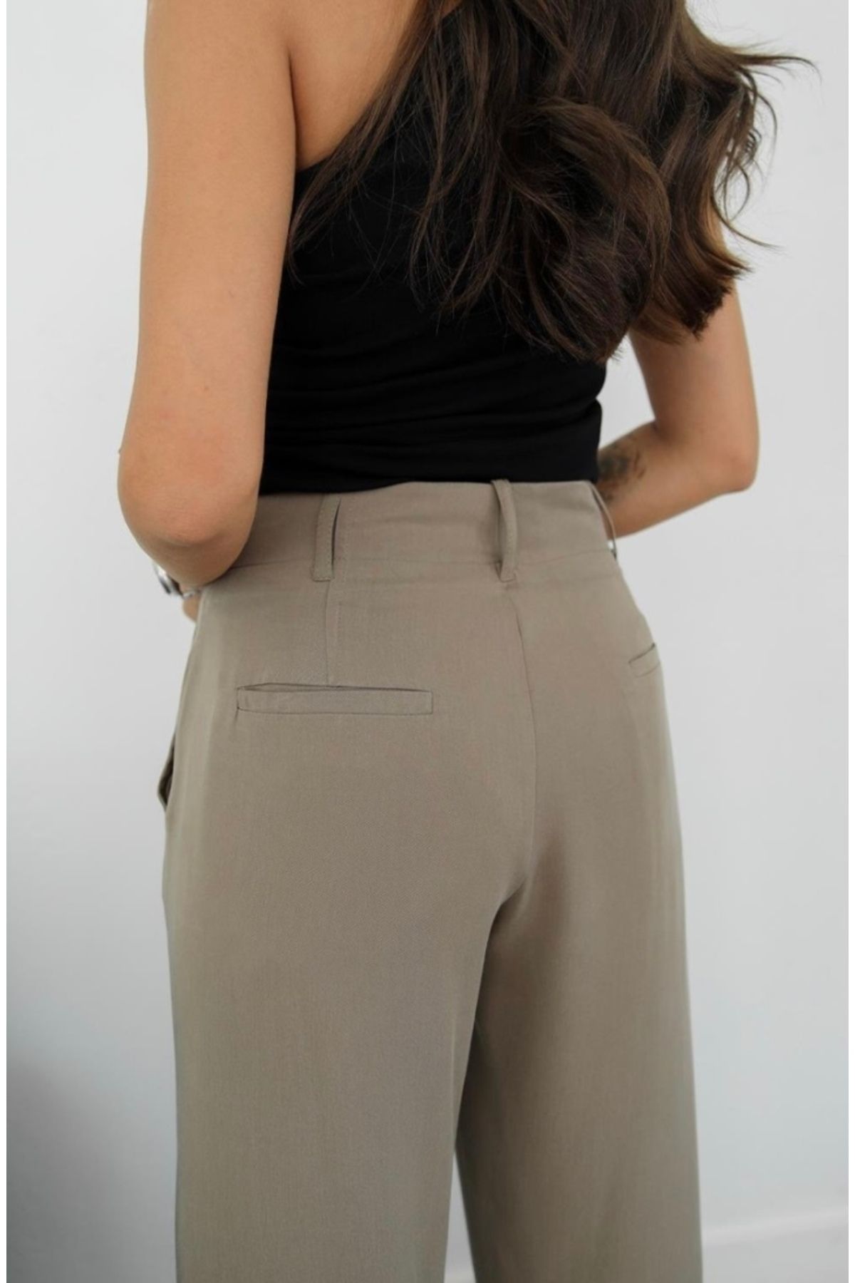 ForOus-Pallazo Pants High Waist with Front Zipper and Hidden Hooks with Side Pockets 6