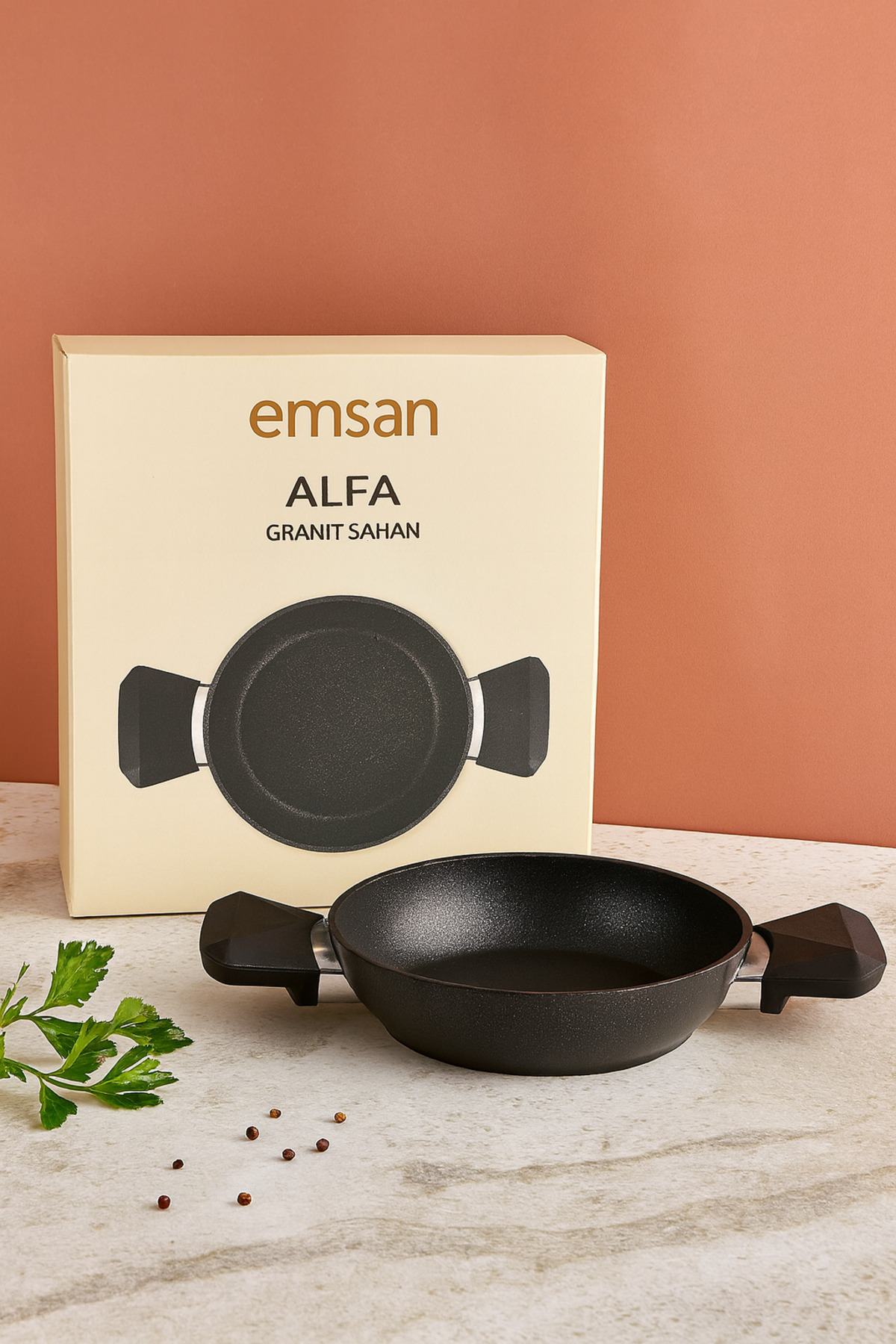 KAMPANYALI Emsan Alfa Serisi 18 cm Kristal Döküm Sahan – Yapışmaz