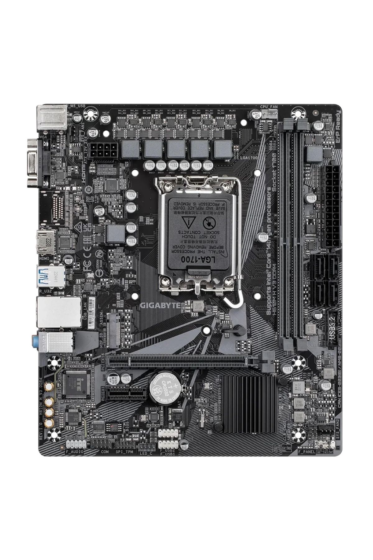 Gigabyte-H610M H V3 Ddr4 Intel H610 Socket 1700 Ddr4 3200Mhz Matx Gaming Motherboard 2