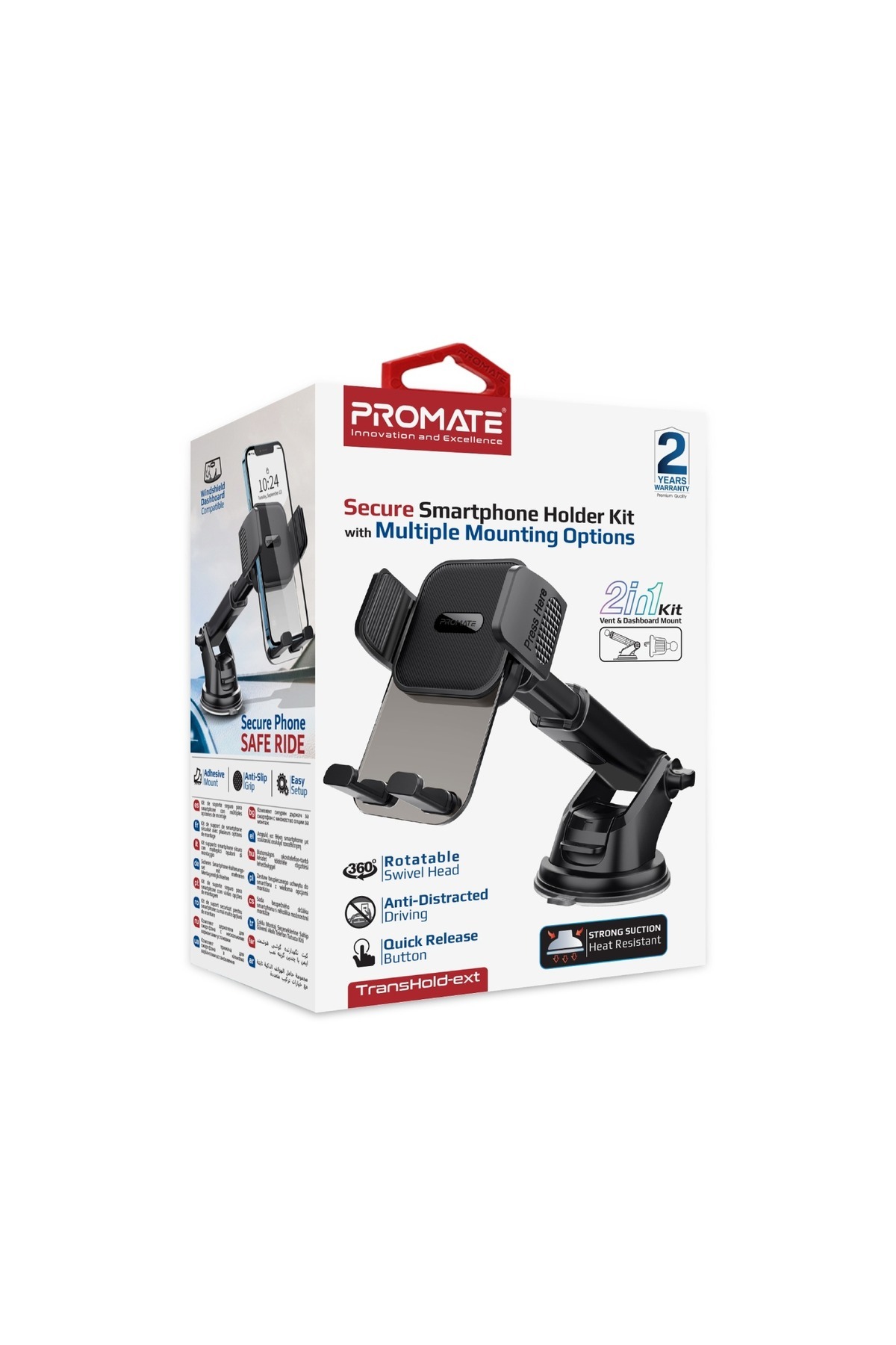 Promate-2in1 Mounting TransHold-ext contains multiple mounting 2