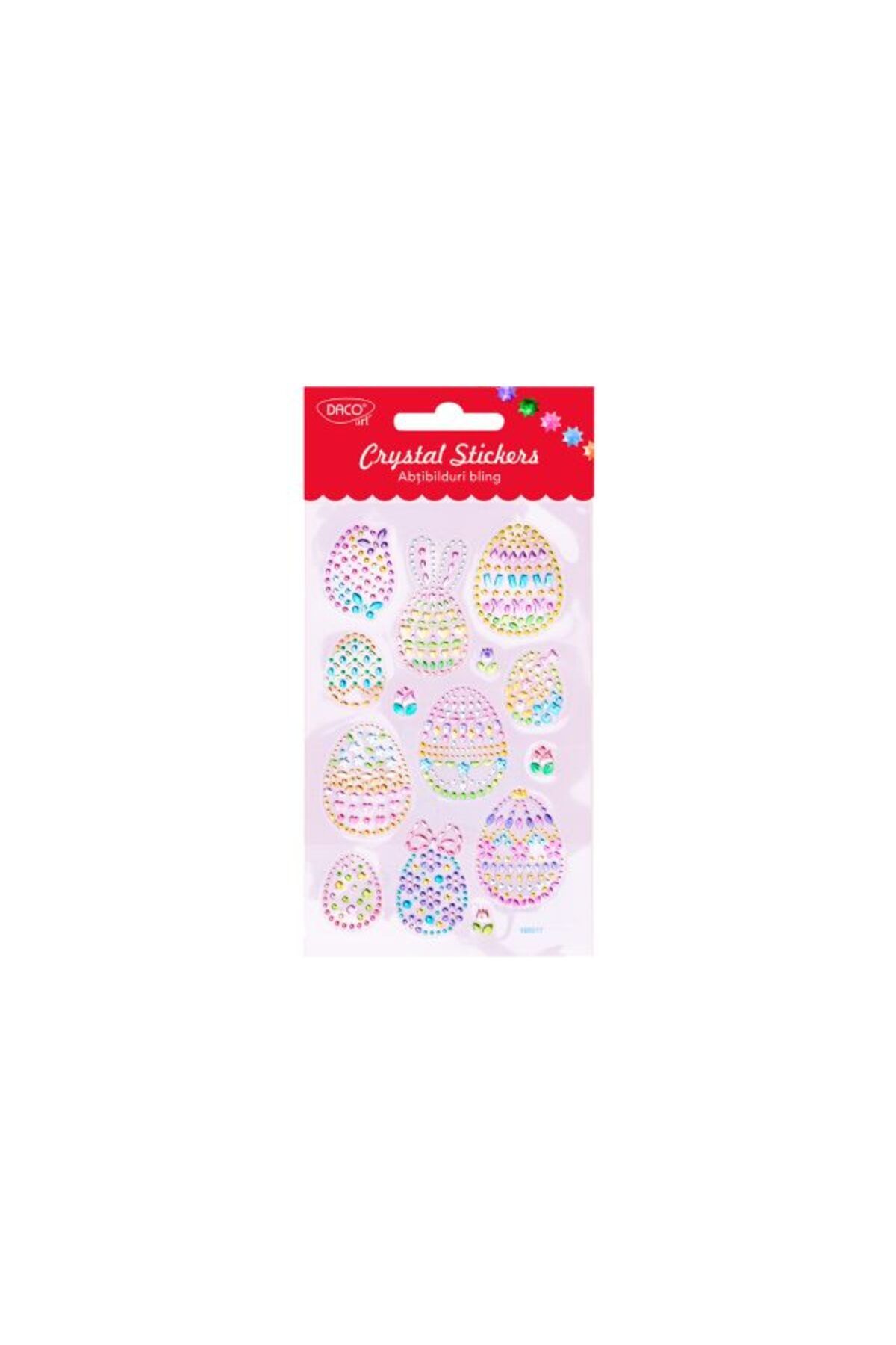 daço-Autocolant model AB911 Bling pentru ouă de Paște, multicolor, material hârtie, dimensiuni 10×16 cm 1
