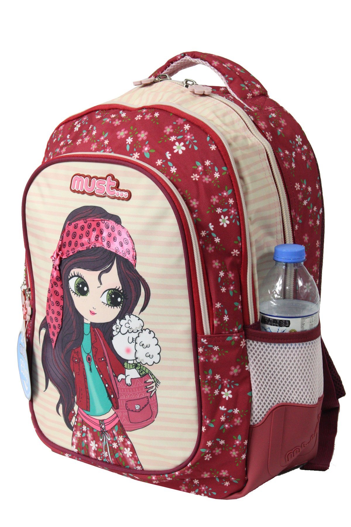 584982 Flower Girl Luna İlkokul Sırt Çantası-Bordo