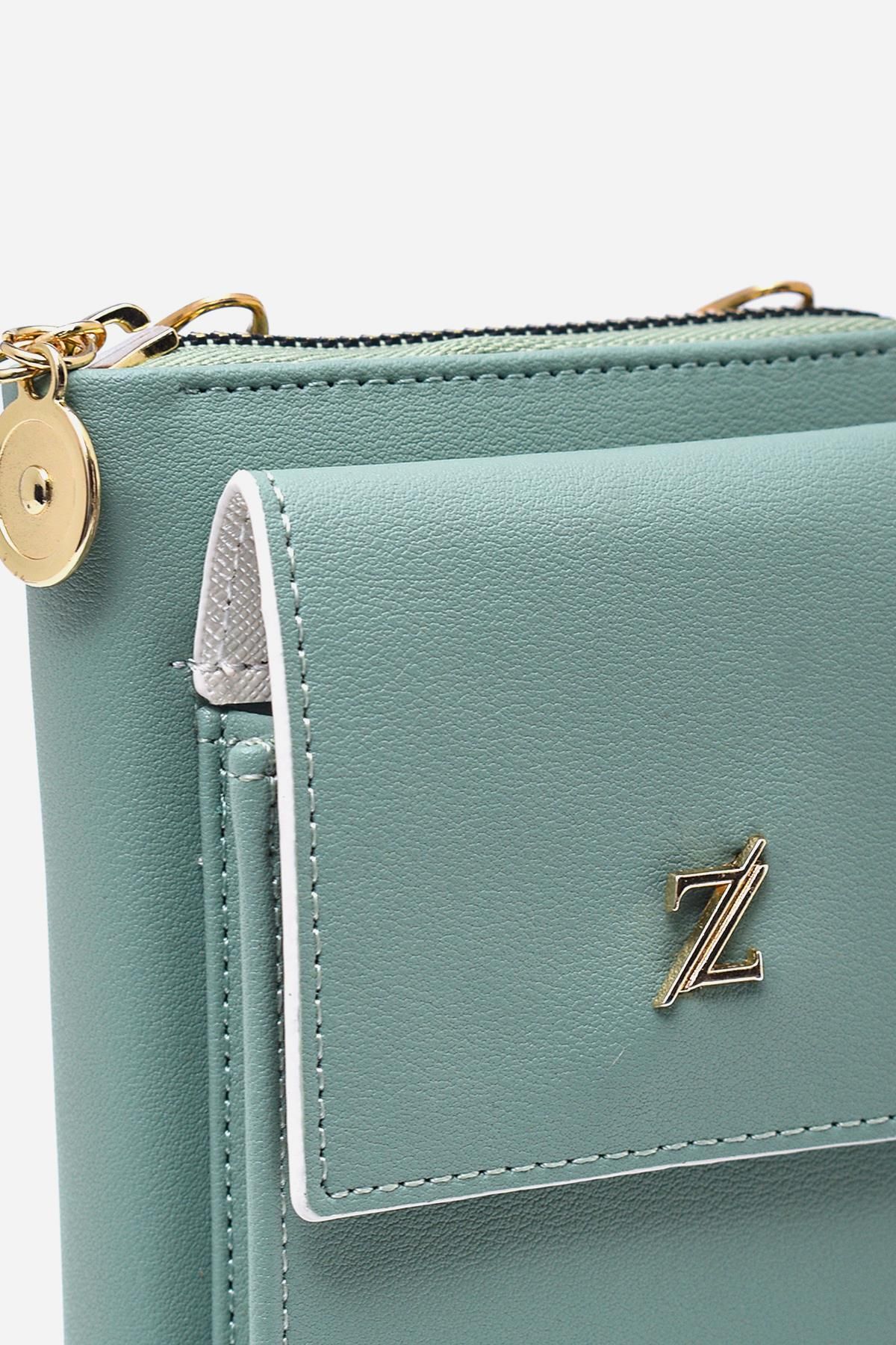 Zühre-Mint Wallet with Chain Strap Zc011 4