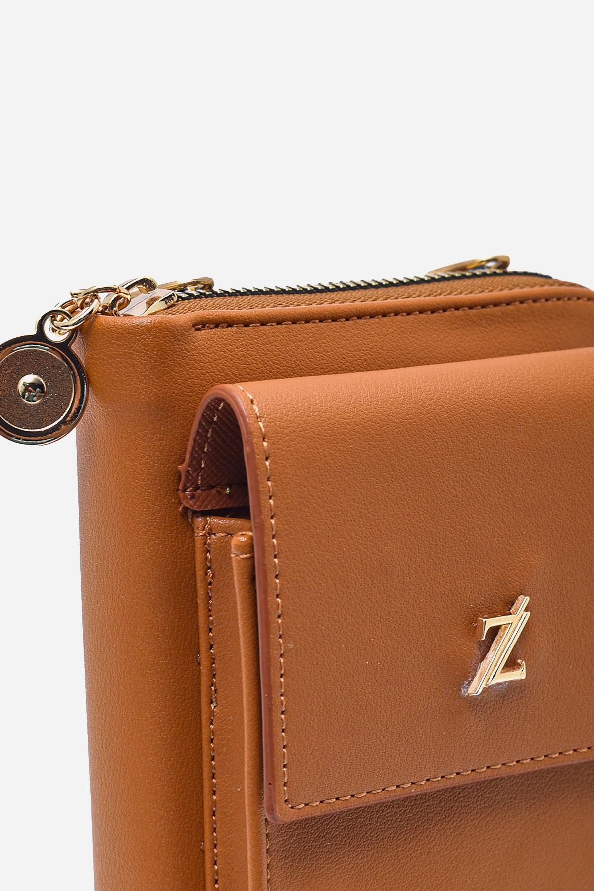 Zühre-Camel Wallet with Chain Strap Zc011 4