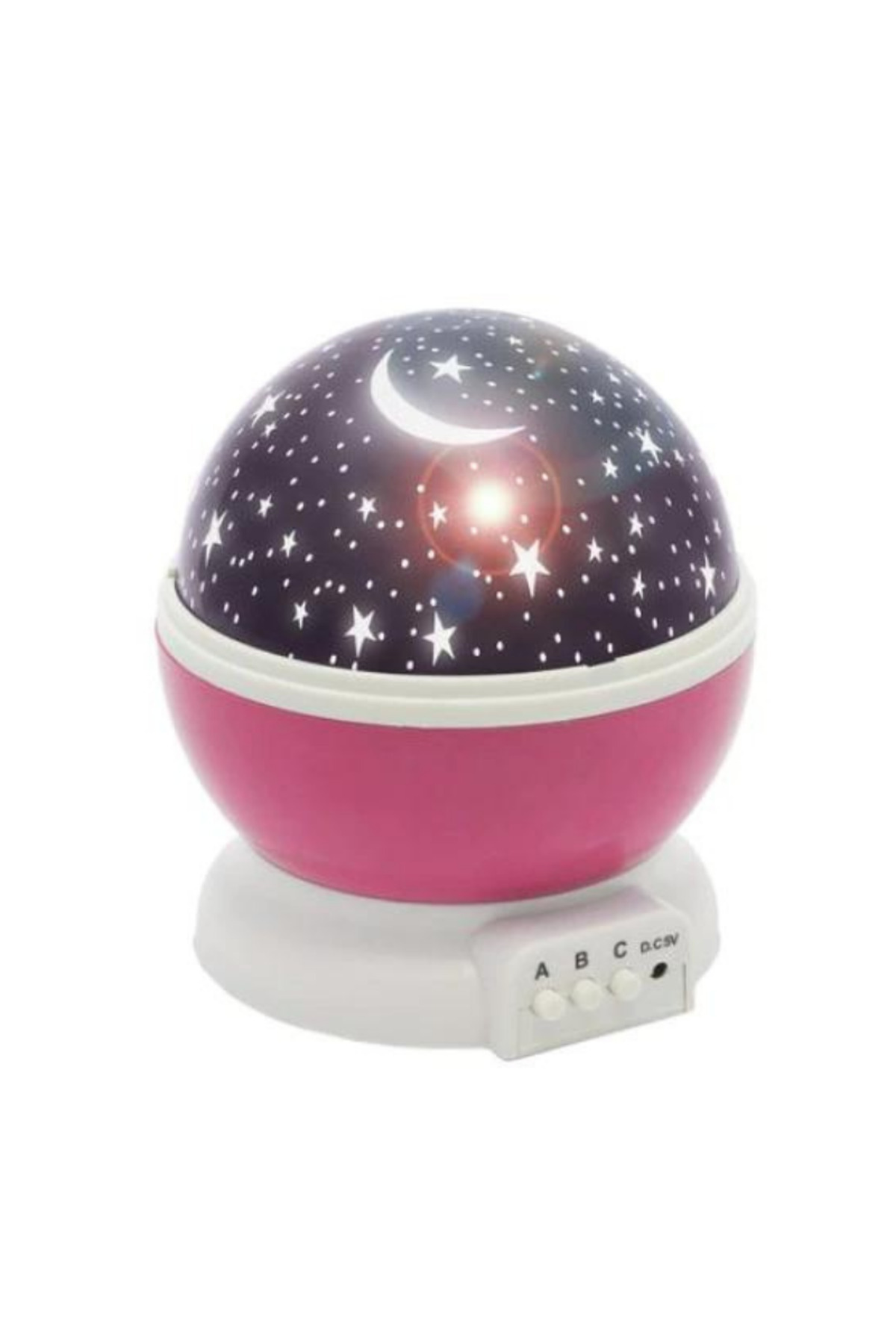 OEM Lampa de veghe cu proiector rotativ cu stele si luna, 14cm, albastru/roz, Regal Trade