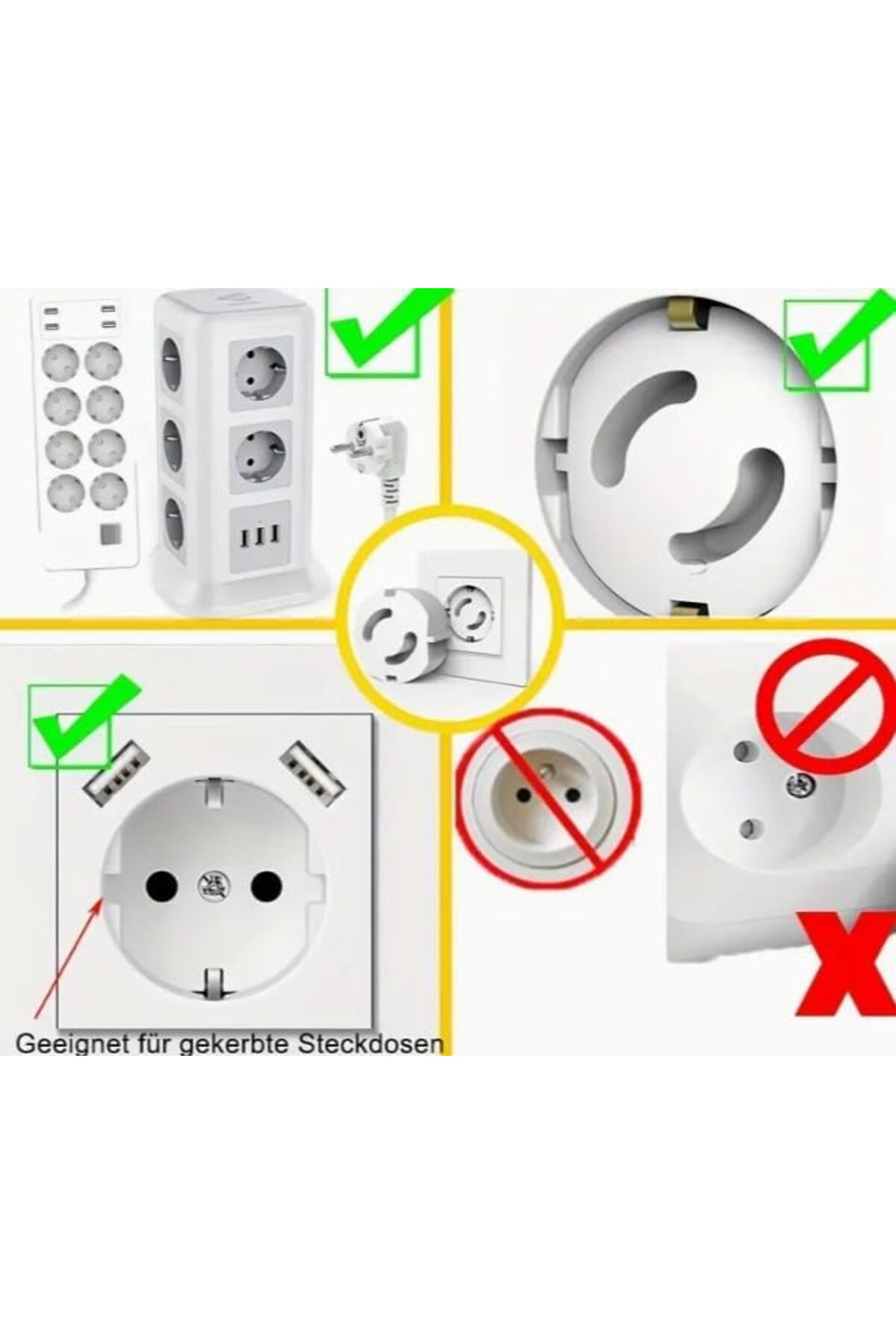 E&D Collection ® 24 Adet Bebek Priz Koruyucu Kilidi Kapağı Güvenlik Emniyet Seti Fiş Kapağı fotoğrafı 3 (önizleme)