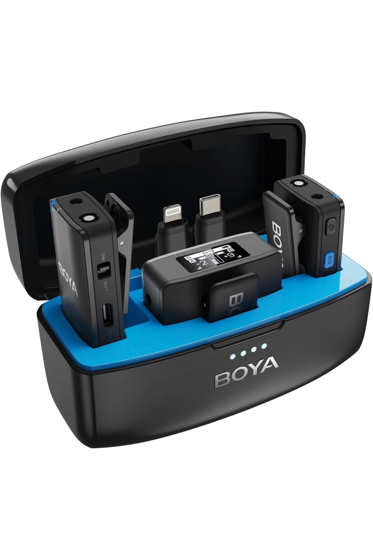 Delixa BOYA Boyamic All-in-One Kablosuz İkili Kayıt Yaka Mikrofonu Iphone/Android/Kamera Uyumlu