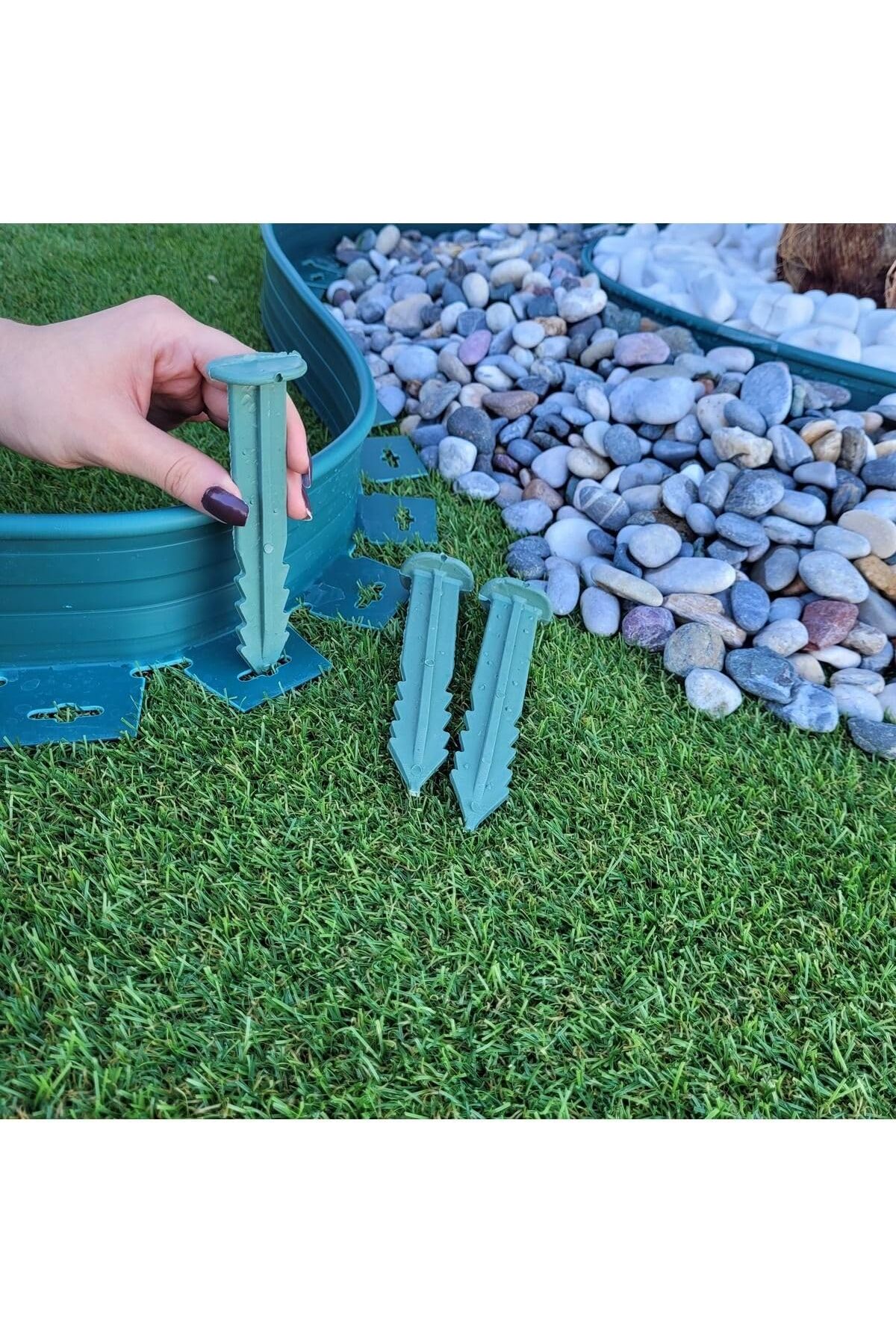 Hepta Collection Garden Moda Çim Ayırıcı 25 M Yeşil Çim Sınırlayıcı Taş ...