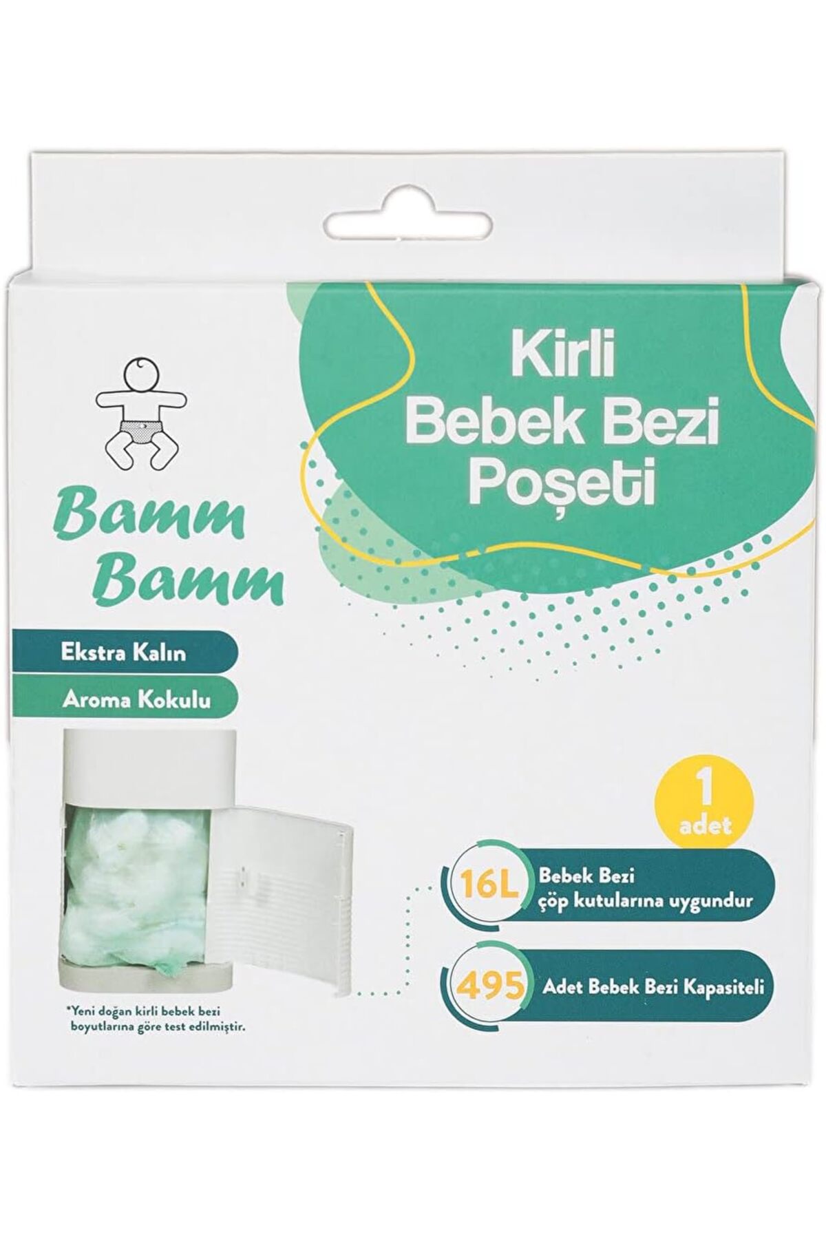 Hype Store Bamm Bamm Kokulu Bebek Bezi Atık Poşeti 495 Bez Kapasiteli fotoğrafı 3 (önizleme)