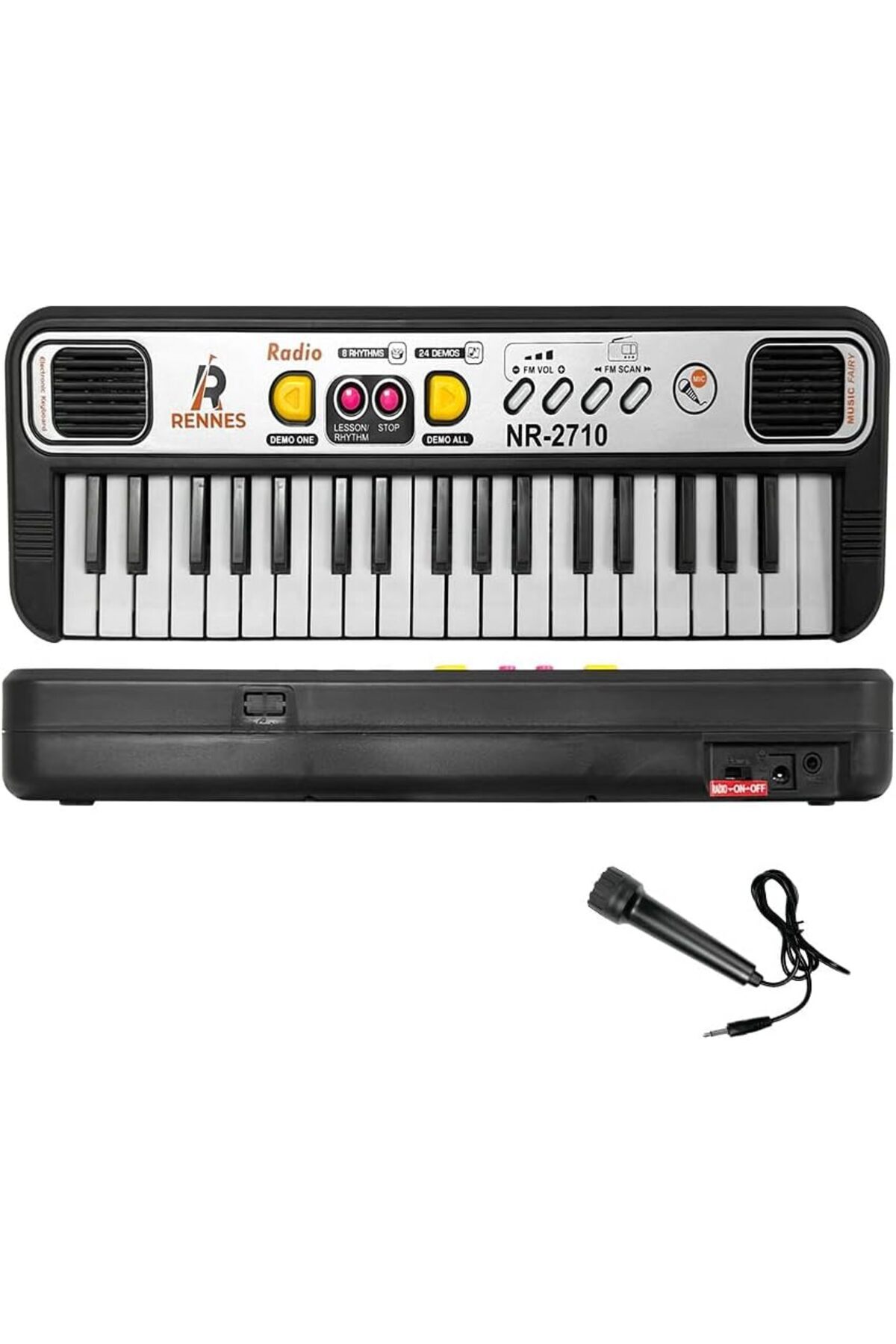 Hepta Collection NR-27 Çocuklar İçin Pilli Mikrofonlu 37 Tuşlu Eğitici Org (2-8 Yaş)