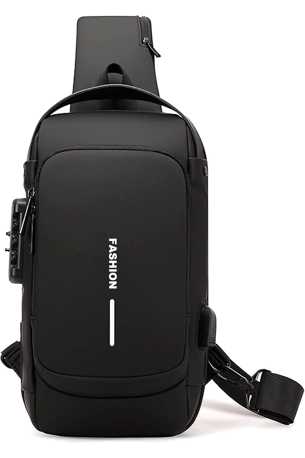 Anti Theft Crossbody Sling Bag, Waterproof Chest Daypack with USB Charging Port, Multi-functional ae00-bbbag, one size