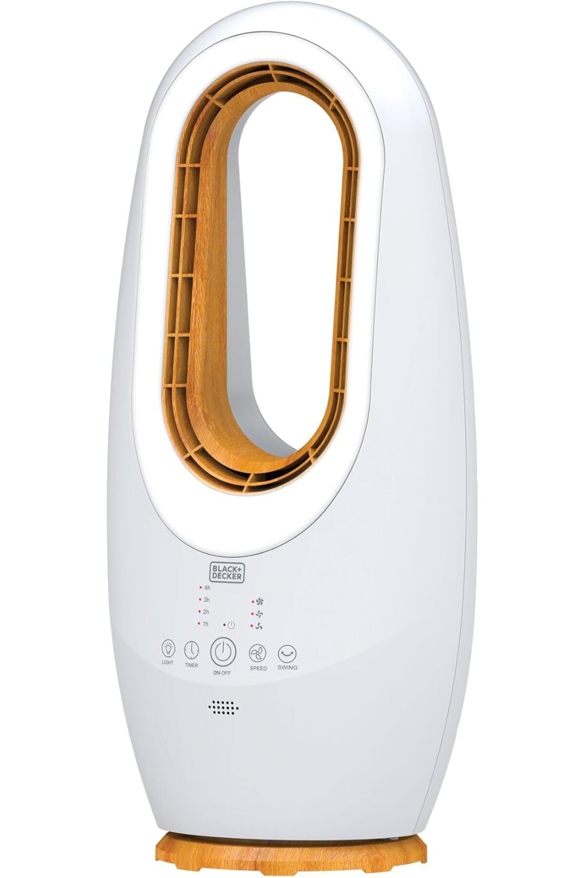 Black&Decker-مروحة بلاك+ديكر ٢ في ١ بدون شفرات، ٥٨ سم، مصباح LED أبيض بارد، جهاز تحكم عن بعد، دوران ٦٠ درجة، ٤٥ واط 3