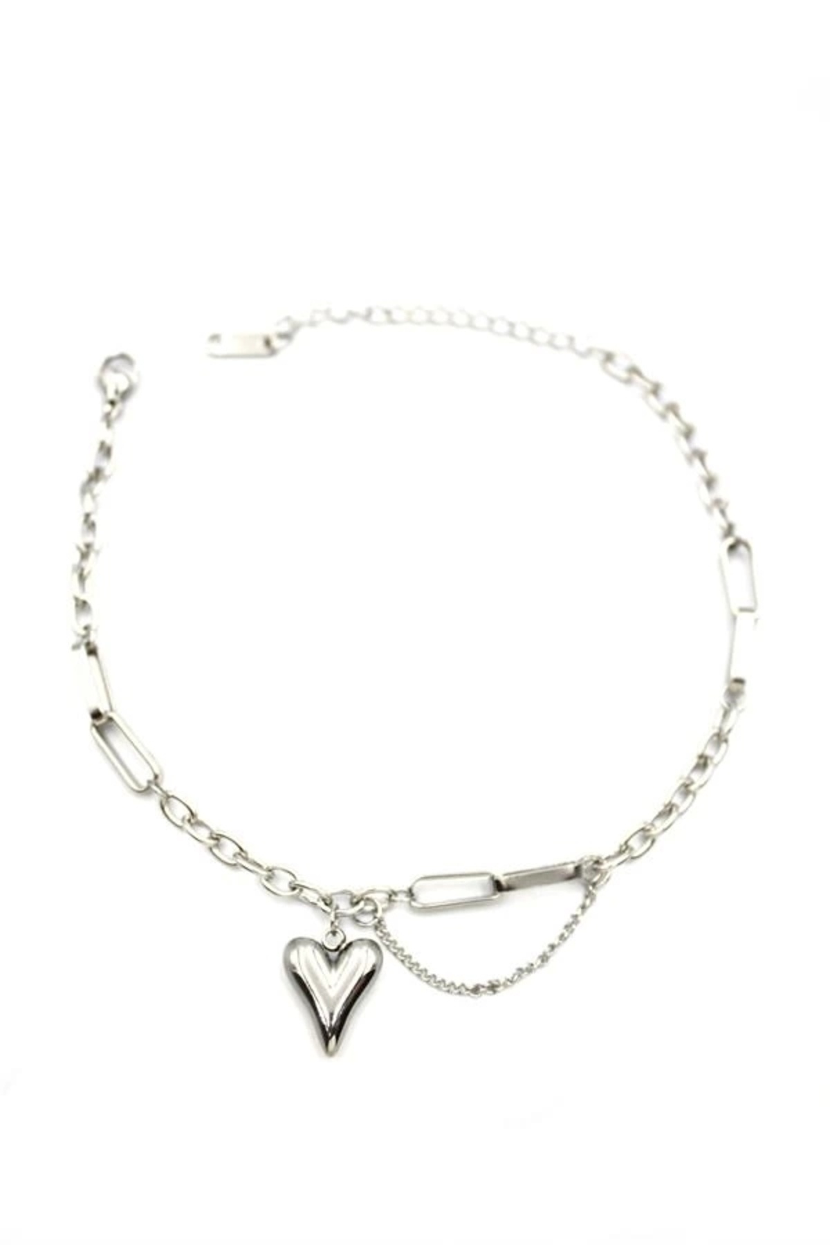 NETWORK ART-Heart anklet - silver 2
