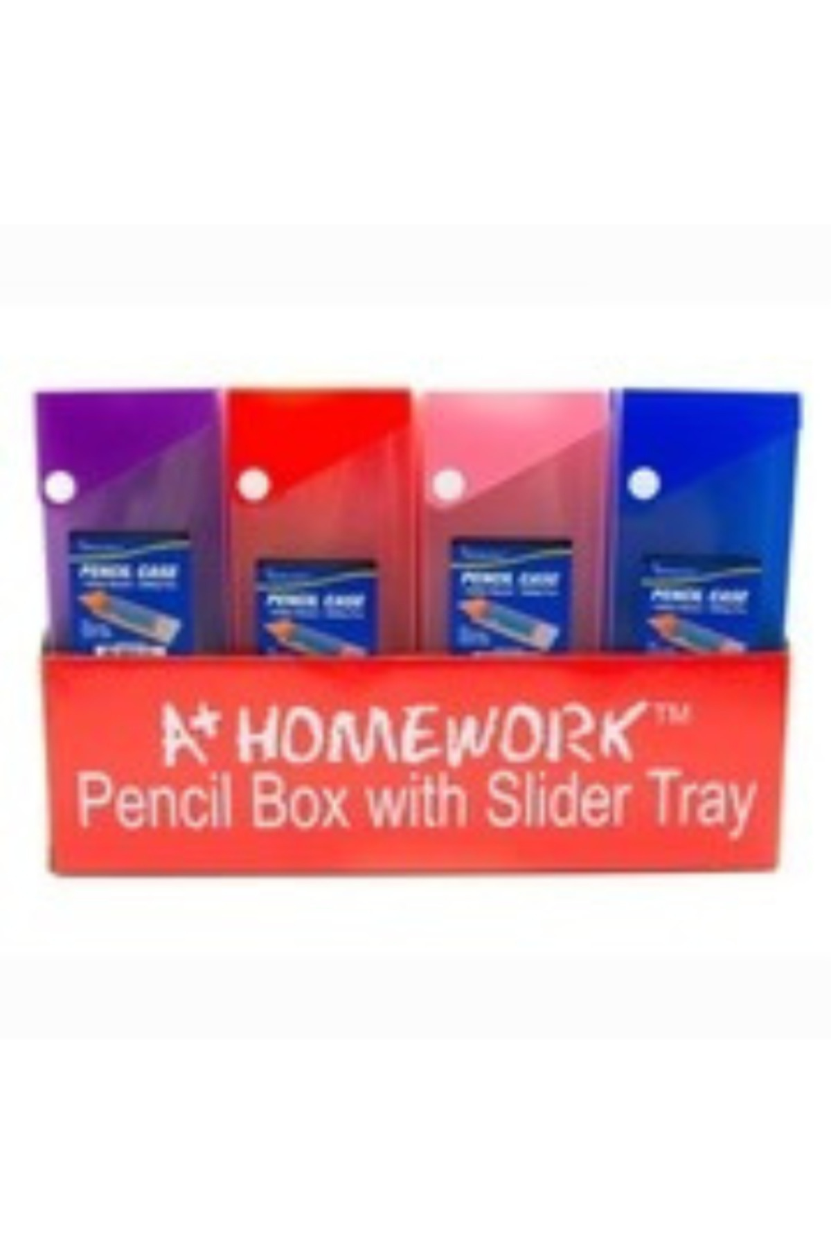 A+ HOMEWORK-Pencil Case Button Closure & Sliding Tray 3