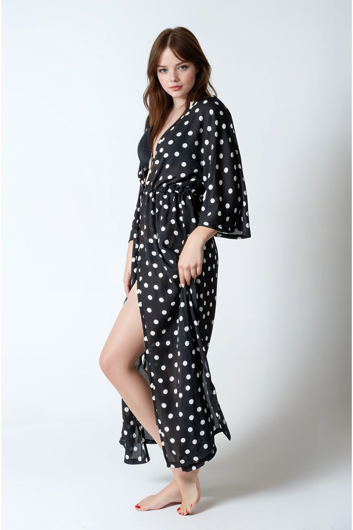 Kyron Desenli Dokuma Kadın Pareo - Plaj Elbisesi Farklı Seçenekleri