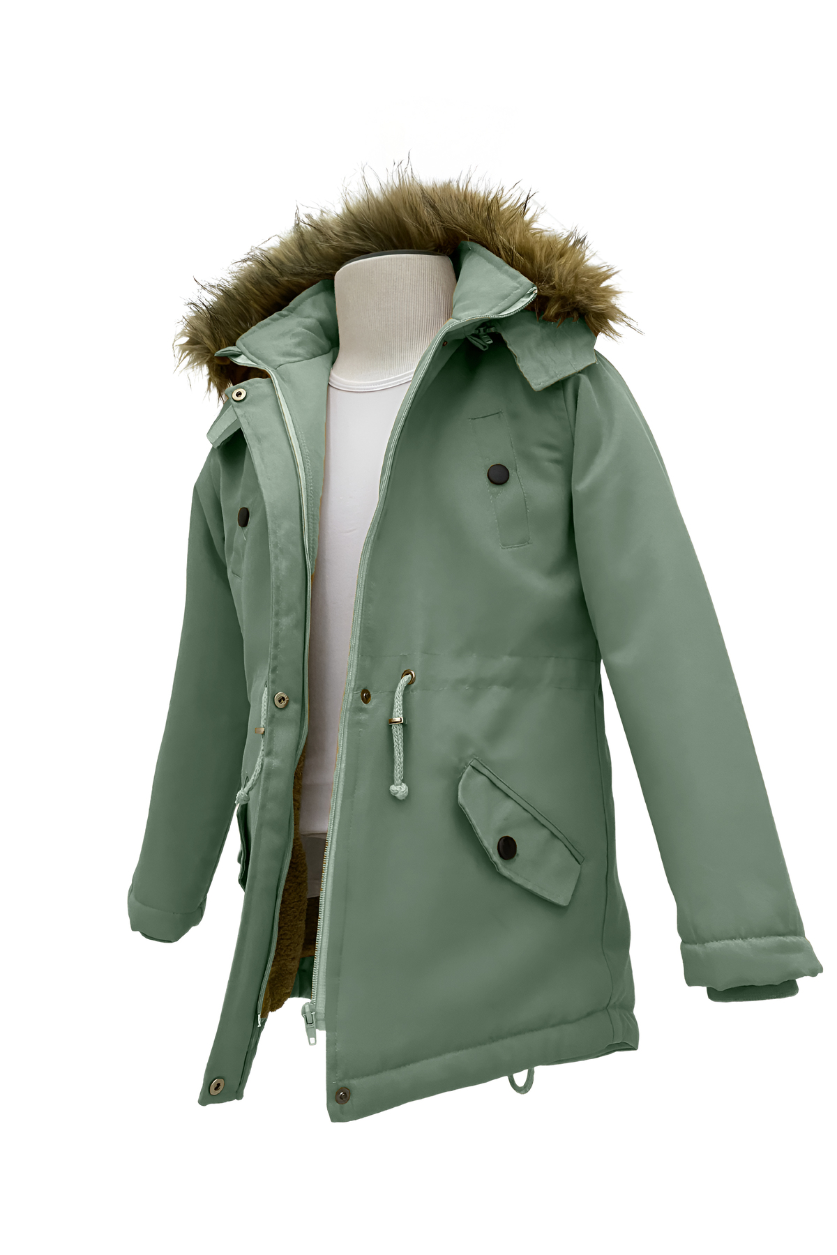 Jannock Kız/Erkek Unisex Çocuk Kanvas Kumaş Kışlık Uzun Ömürlü Mont Kaban fotoğrafı 6 (önizleme)