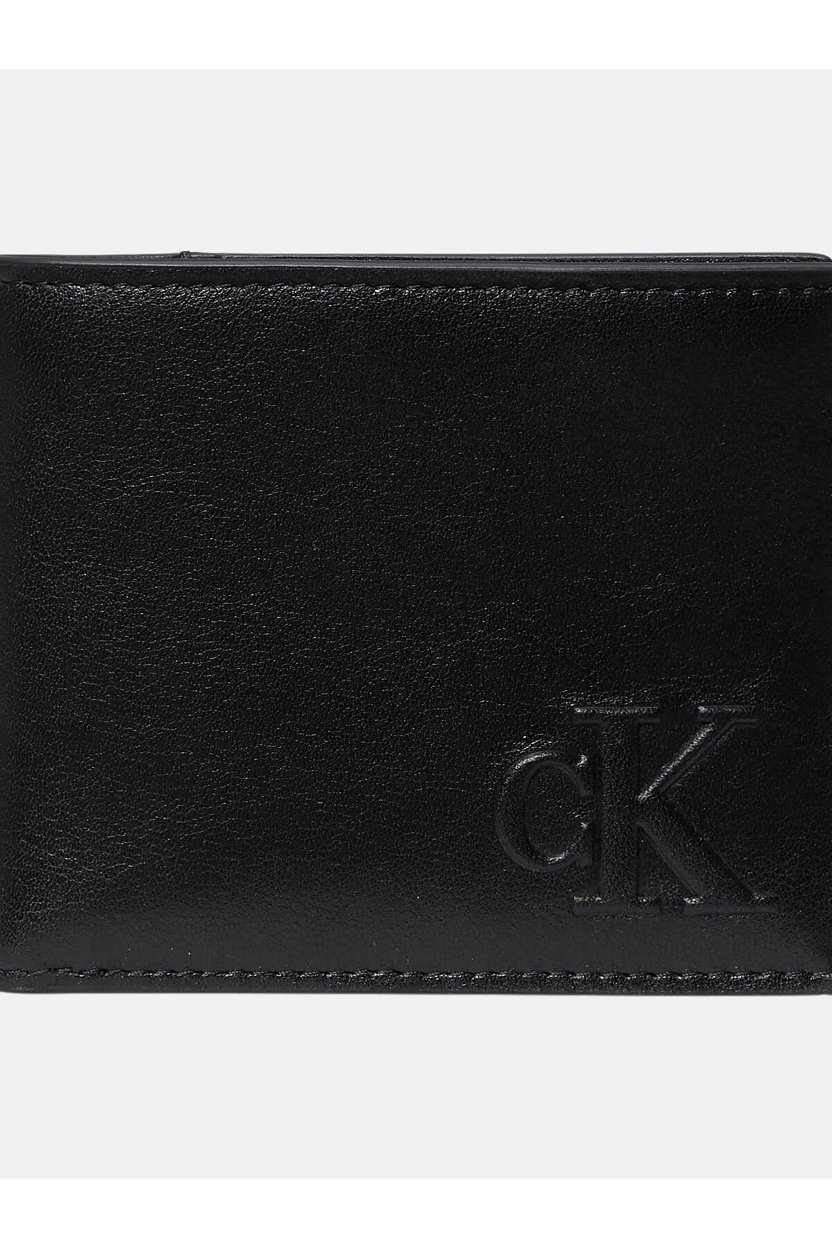 کلوین کلاین کیف پول مردانه مشکی مونوگرام پررنگ LV04G1071G-UB1