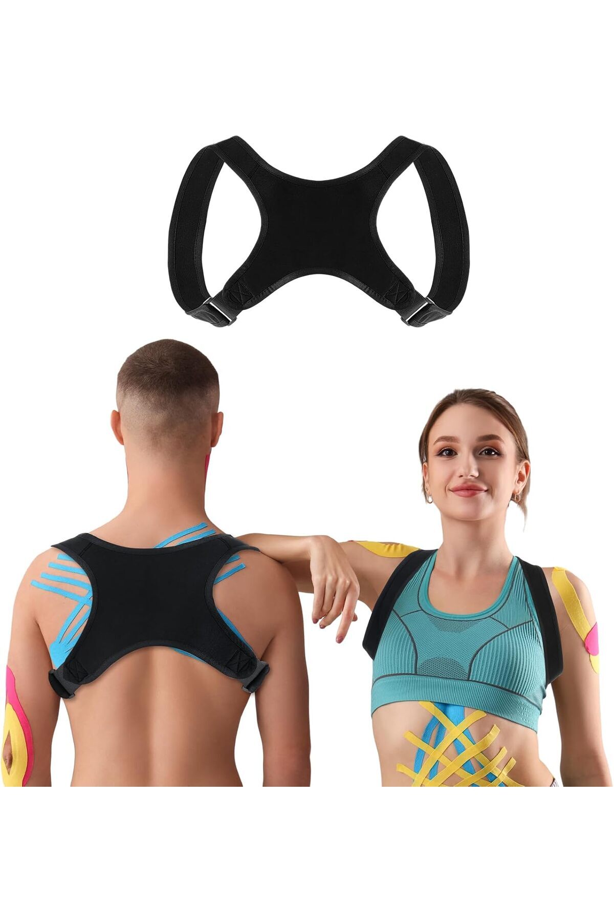 baffhome Yeni Nesil Dik Duruş Korsesi Kamburluk Önleyici Korse Unisex Siyah