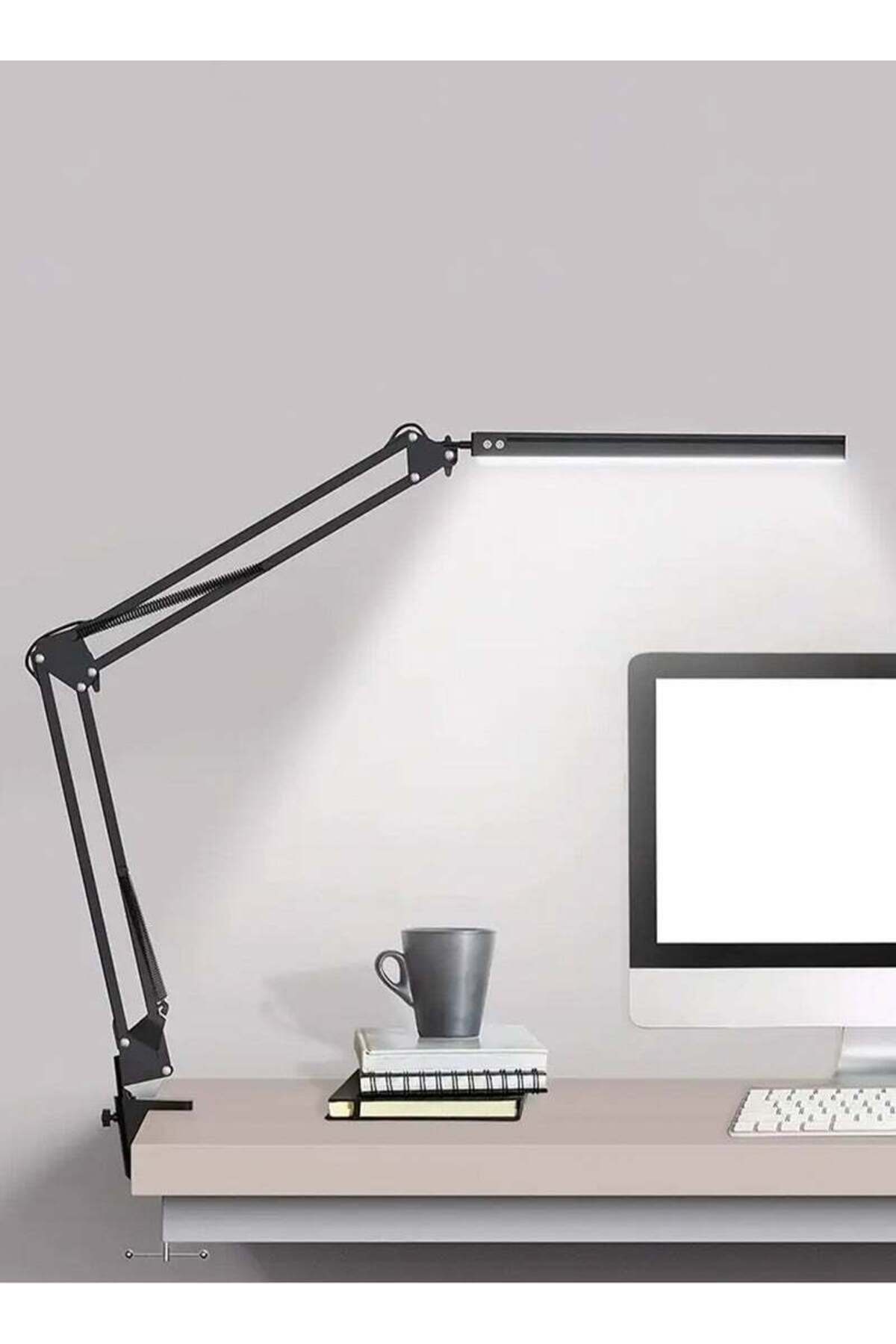 Generic-LOOPITYS LED desk lamp, eye protection metal swing arm desk lamp with lamp, lamp with 3 adjustable 1