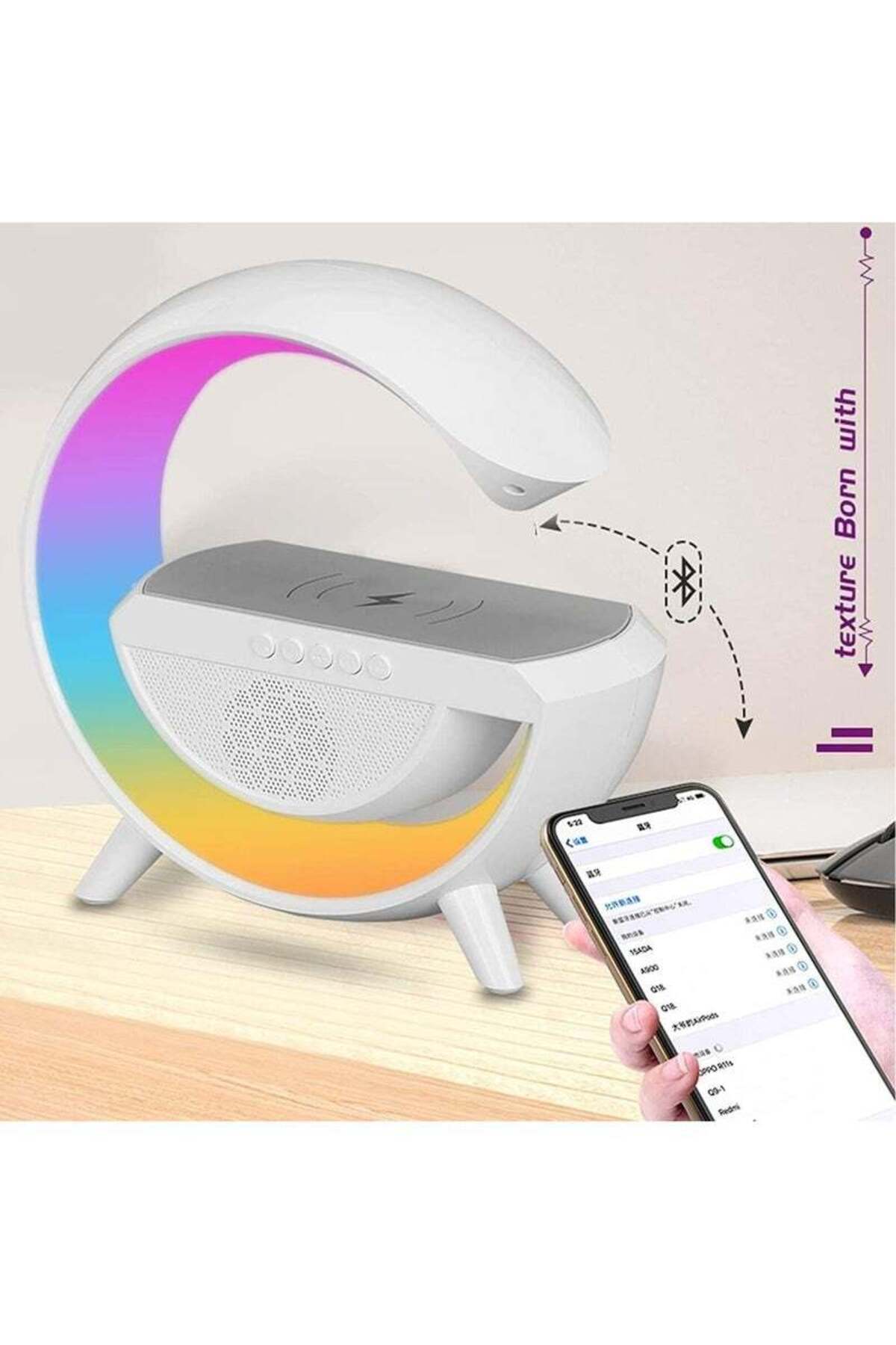 Generic-DubaiGallery Table Lamp with Wireless Charger, Ambient Lighting with Bluetooth Speakers,RGB Atmosph 1