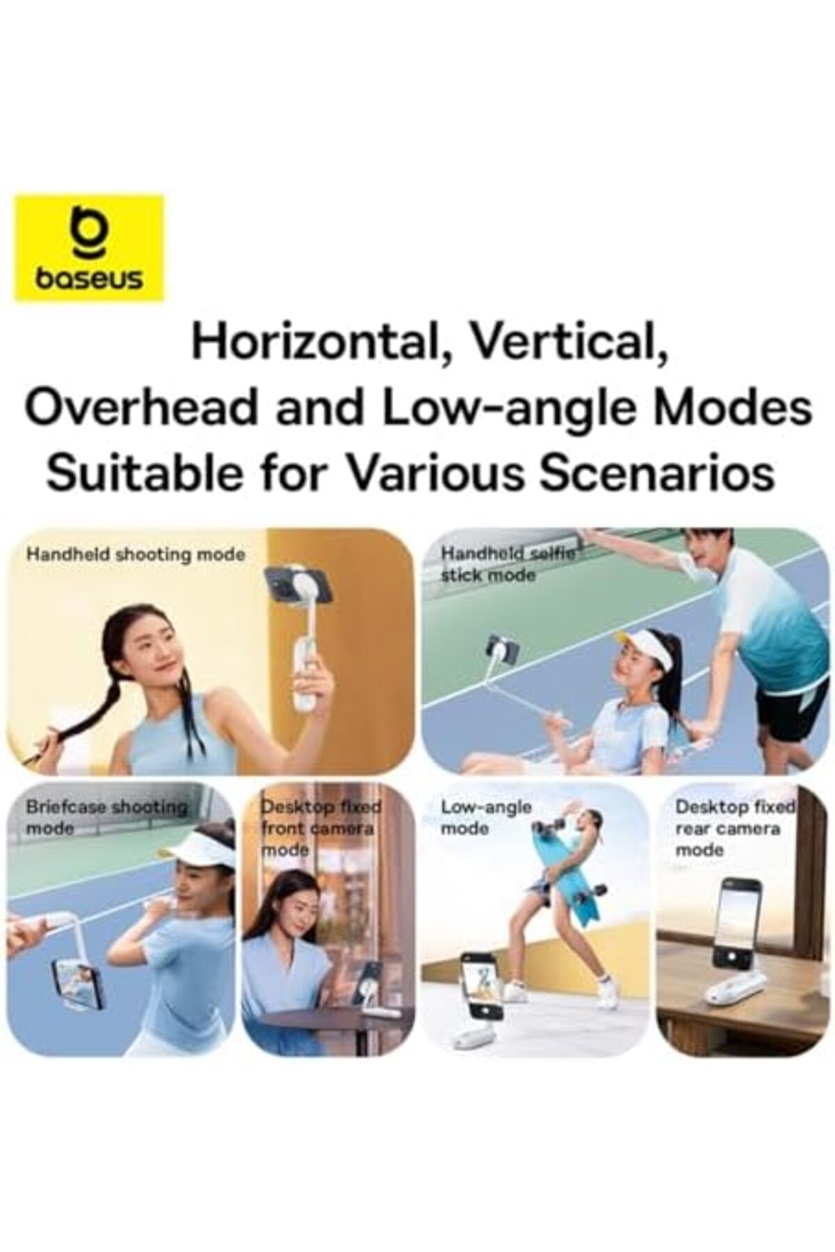 Baseus-TechShot Dual-Support Selfie Stick Tripod with Bluetooth Remote 6