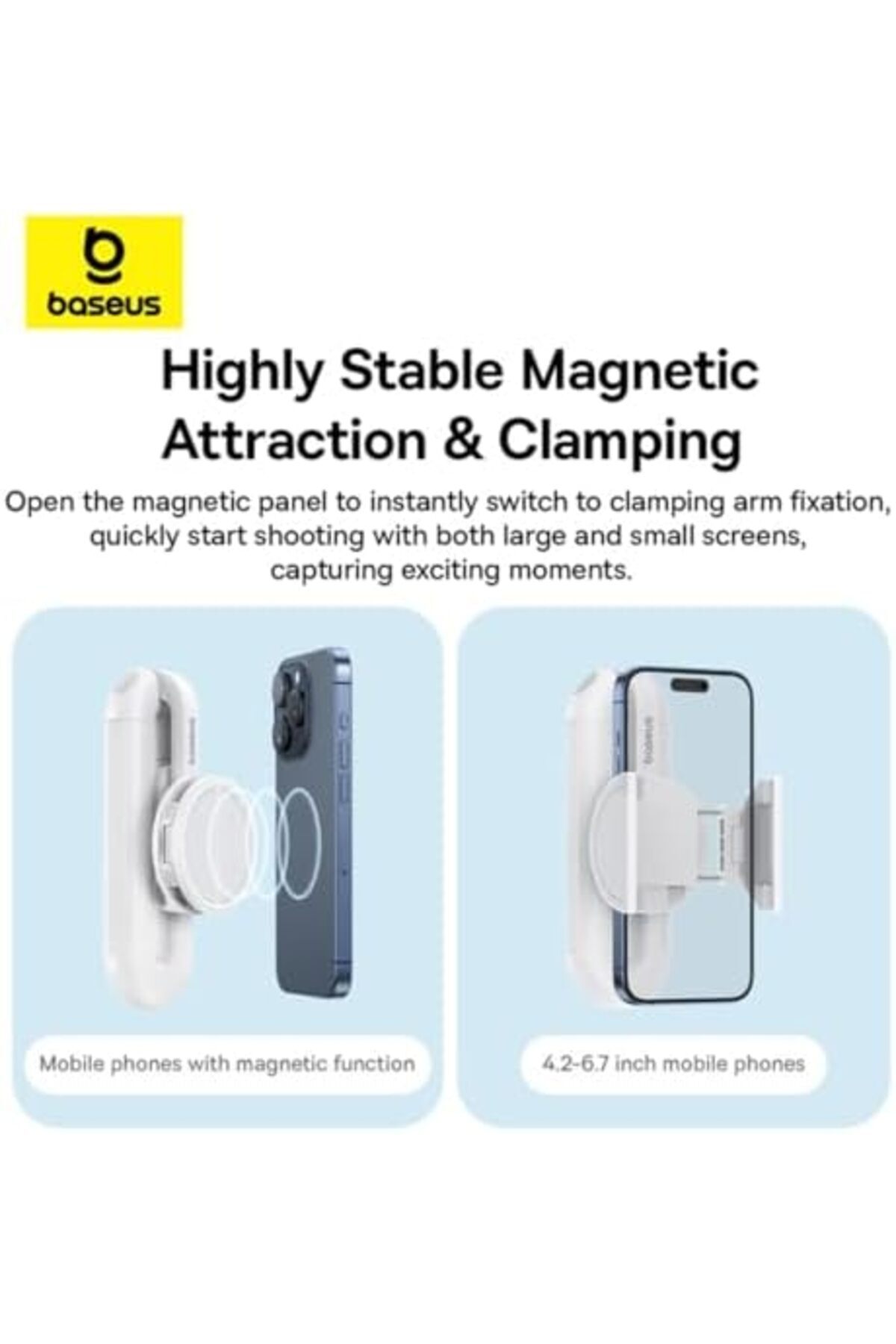 Baseus-TechShot Dual-Support Selfie Stick Tripod with Bluetooth Remote 7
