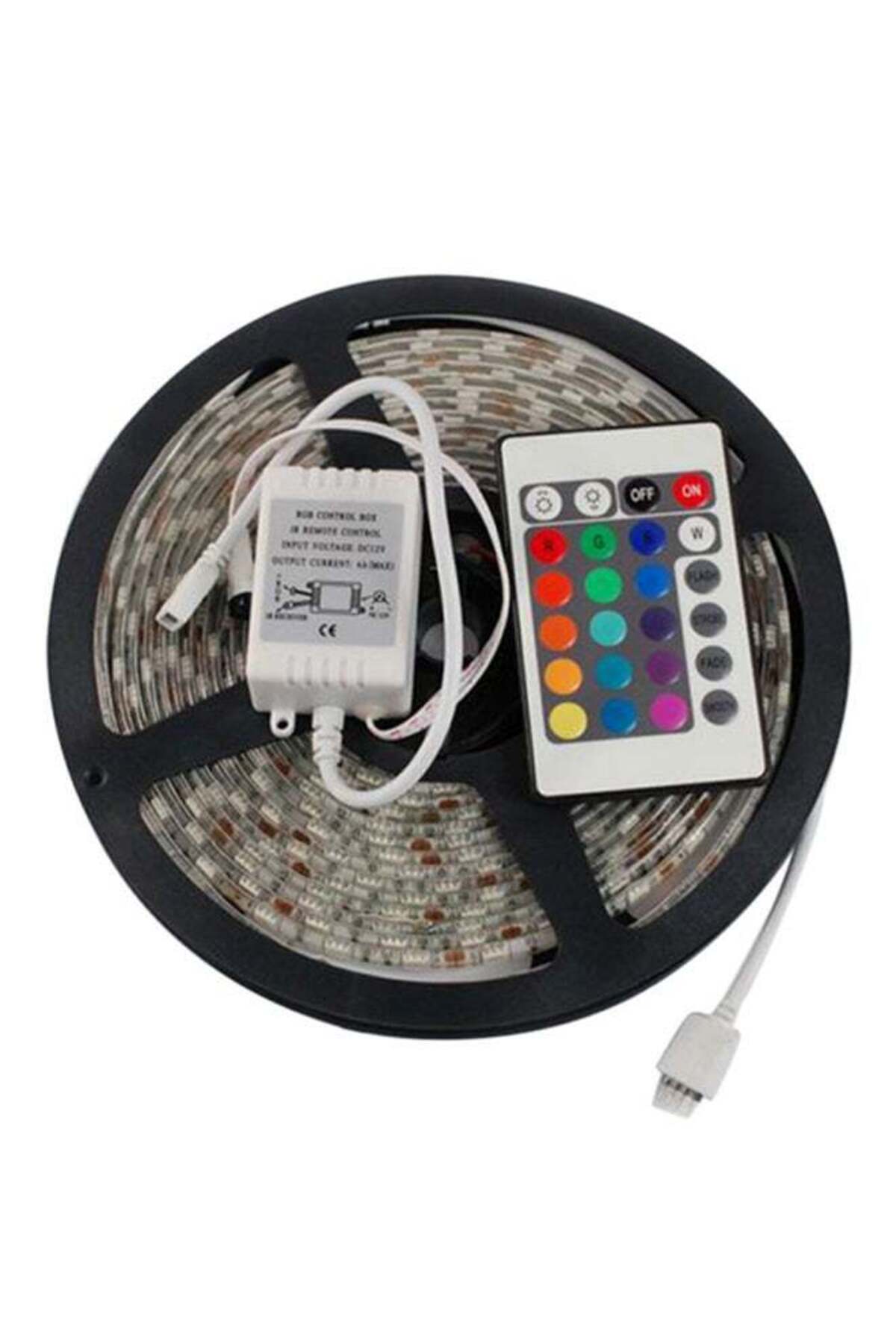 Generic-Non-Waterproof Flexible LED Strip Light With Remote Control Multicolour 5meter 1