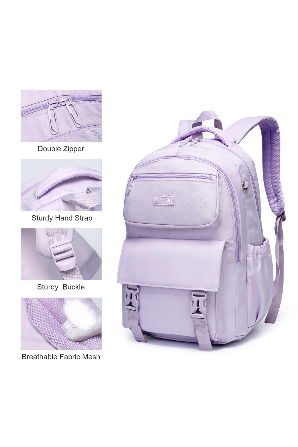 SUN EIGHT-35L Backpack for College, Lightweight Large Capacity Bag with Multi Pockets, SE8391 5