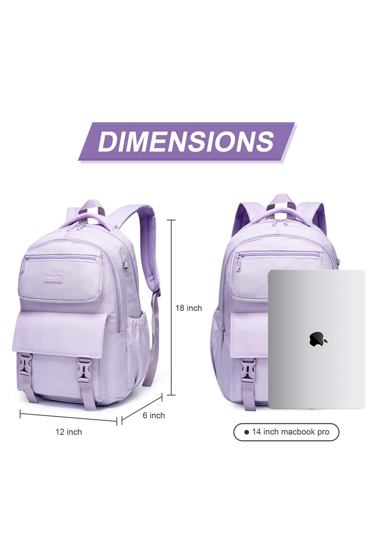SUN EIGHT-35L Backpack for College, Lightweight Large Capacity Bag with Multi Pockets, SE8391 6