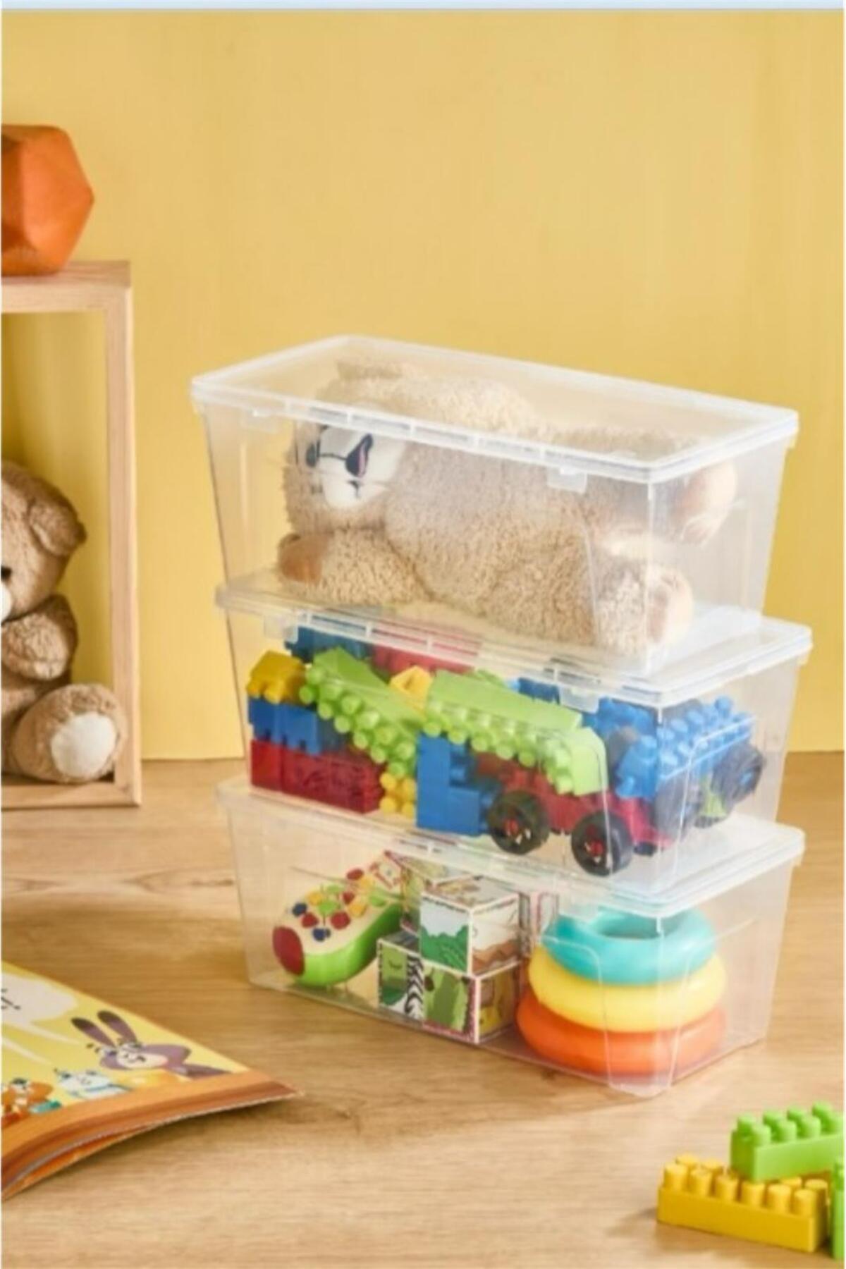 Bayev-Gloss 6 Pieces Refrigerator Organizer with Lid - Multi-Purpose Toy Shoe Refrigerator Storage Container 4