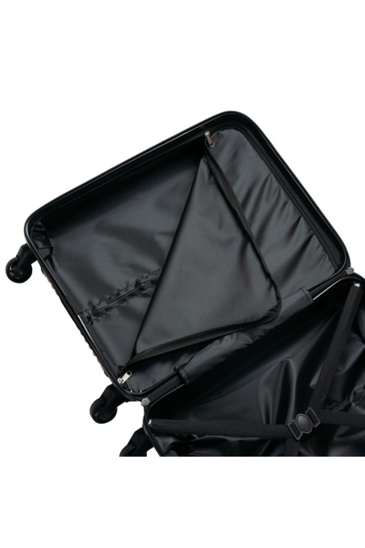 zola-Set of 3 travel suitcases, 39/70/99 l, with lock, 360° wheels, telescopic and fixed handle, ABS, navy blue 5