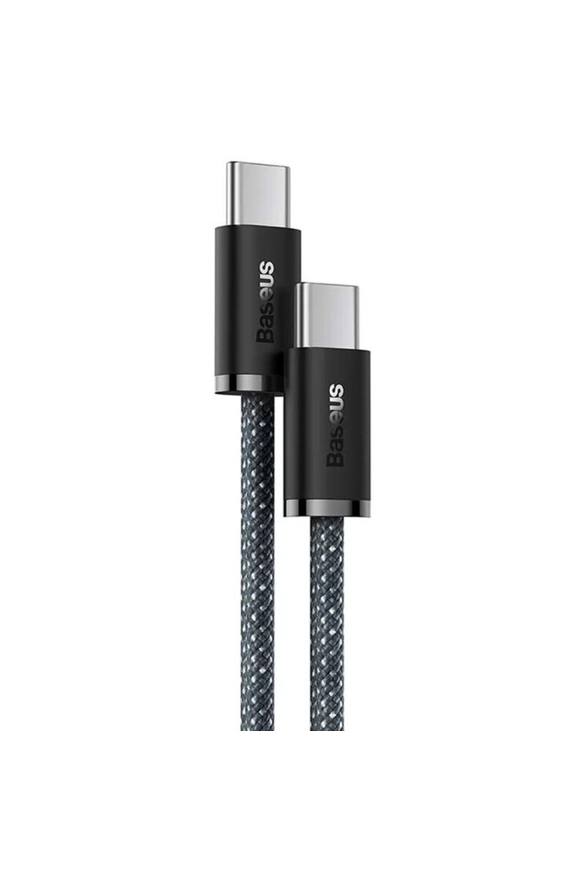 Baseus-Cablu de alimentare de date de la tip C la tip C, încărcare rapidă, GEAR Fit, 100 W, 2 m, V43, flexibil din silicon, negru intens 3