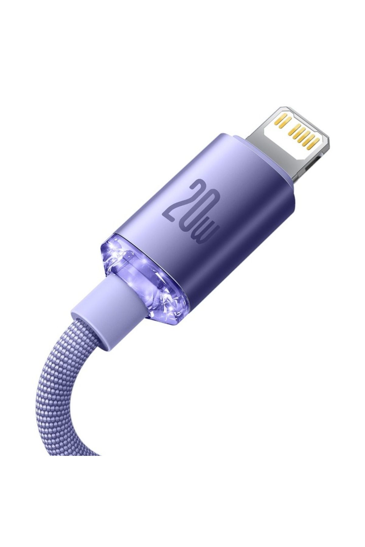 Gear-Cablu de alimentare de date de la tip C la Lightning, 20W, Turbo, 2m, M46, Alumix, violet prună 3