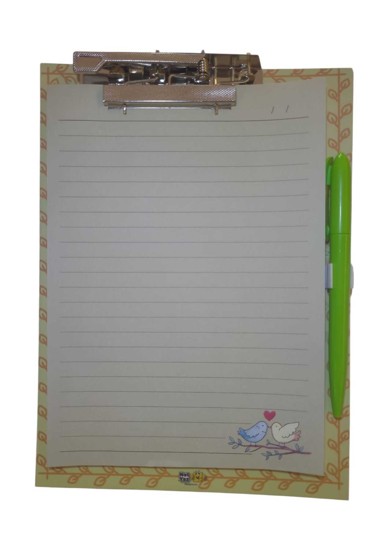 ADN KIRTASİYE Notyaz Sekreterlik(kalemli, desenli)210*145 mm