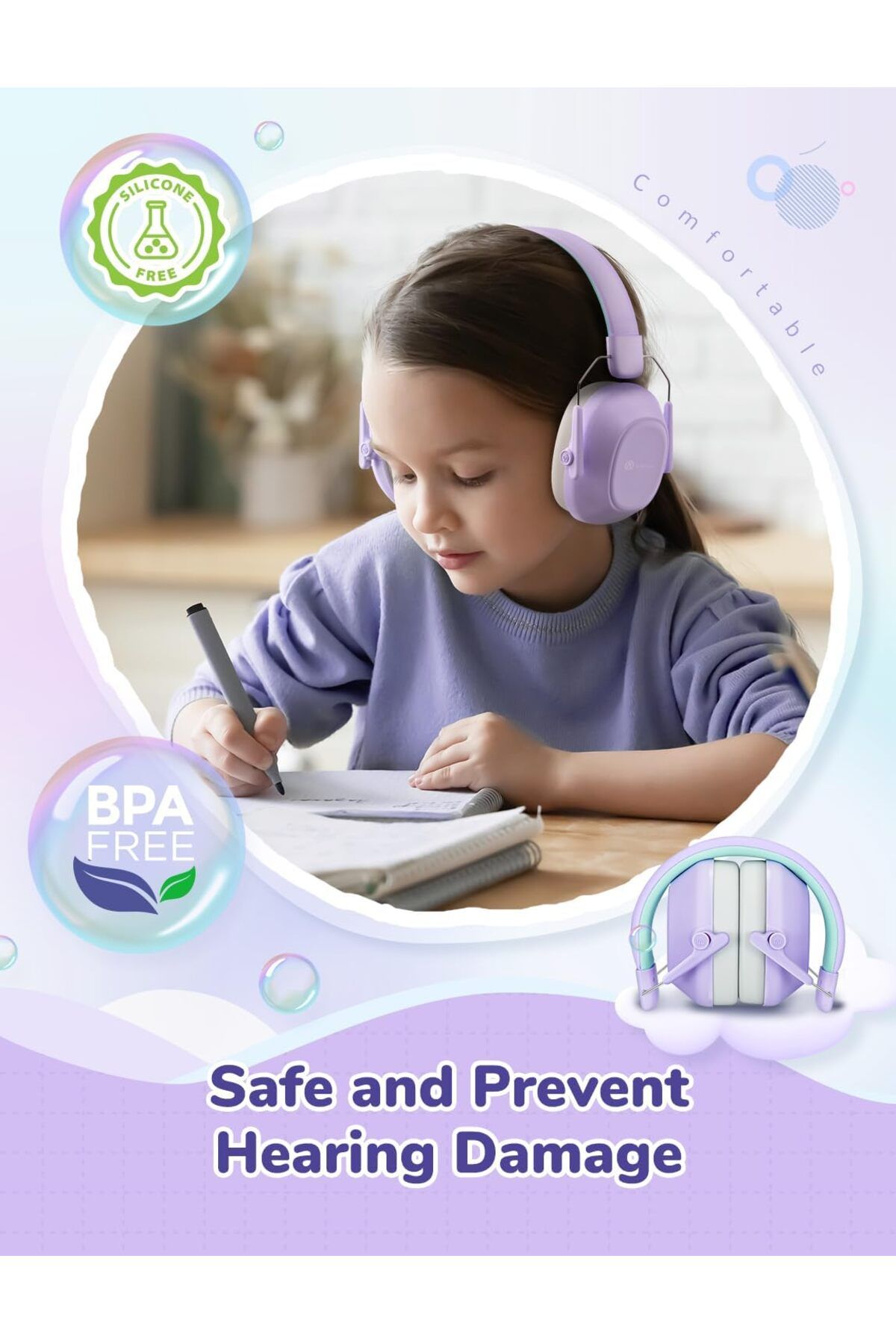 iClever-Safe Earplugs for Children to Reduce Noise, SNR 29 dB 5