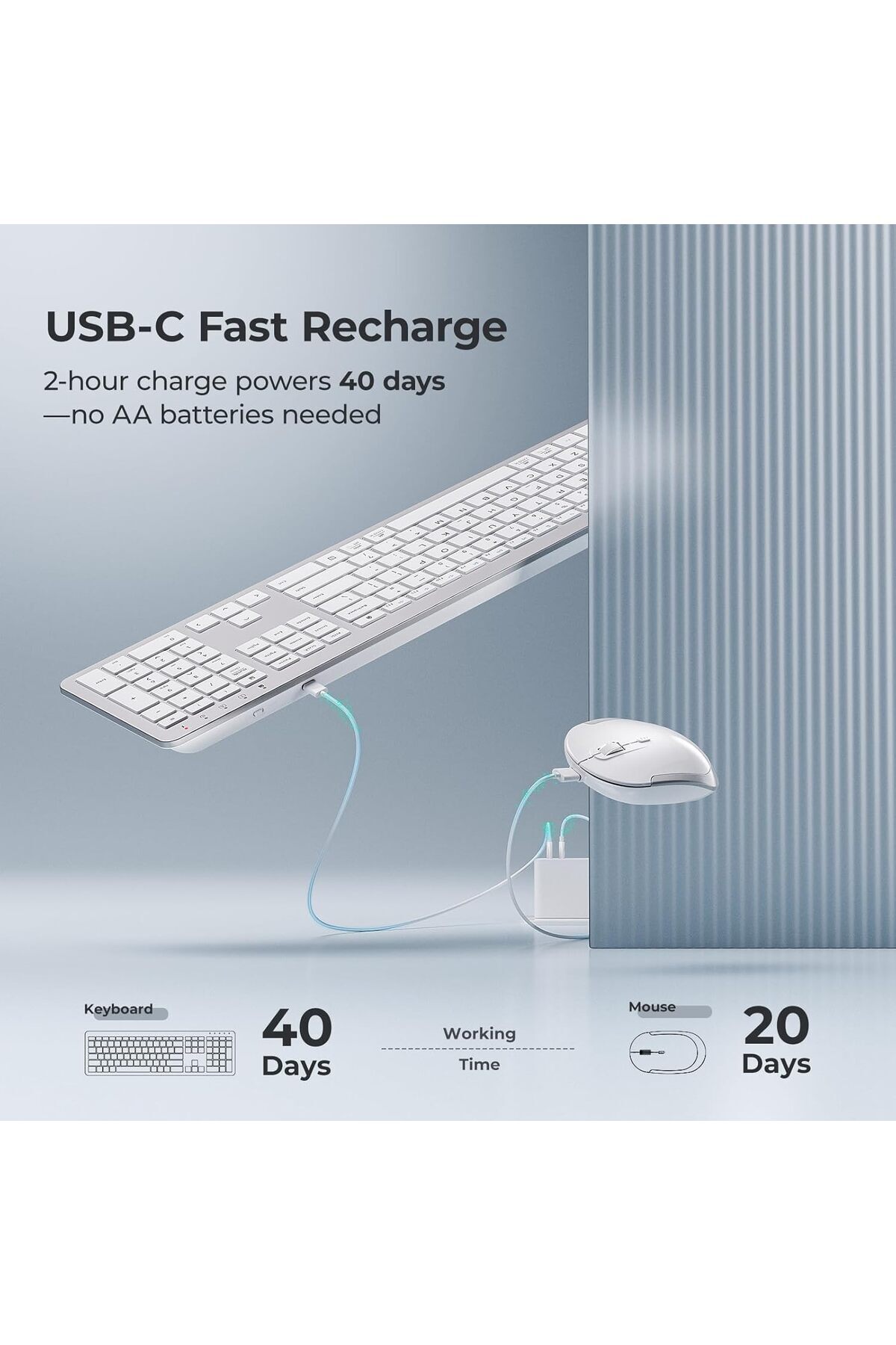 iClever-GK08 Wireless Keyboard and Mouse Combo 3