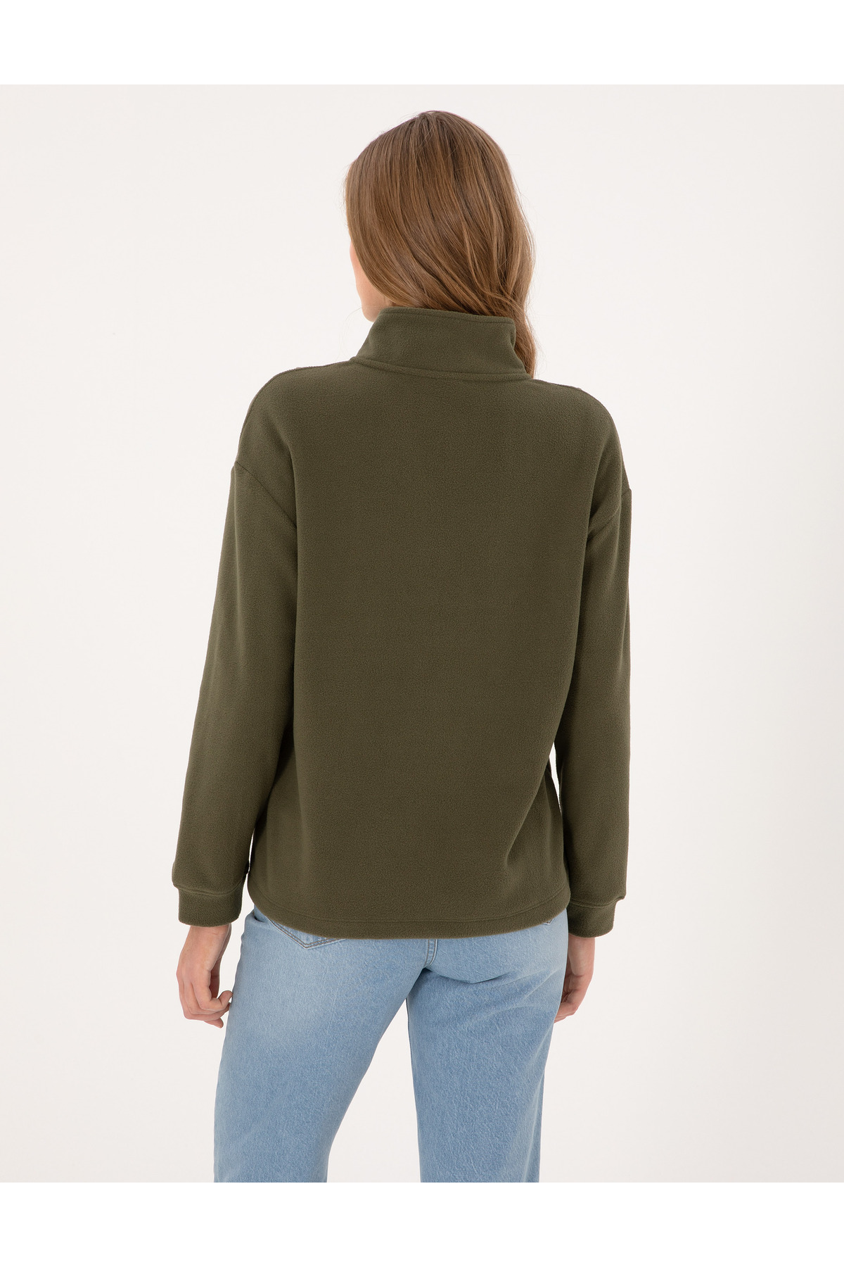 Pierre Cardin  Haki Comfort Fit Fermuarlı Polar Sweatshirt 50314954-VR027 - Görsel 5