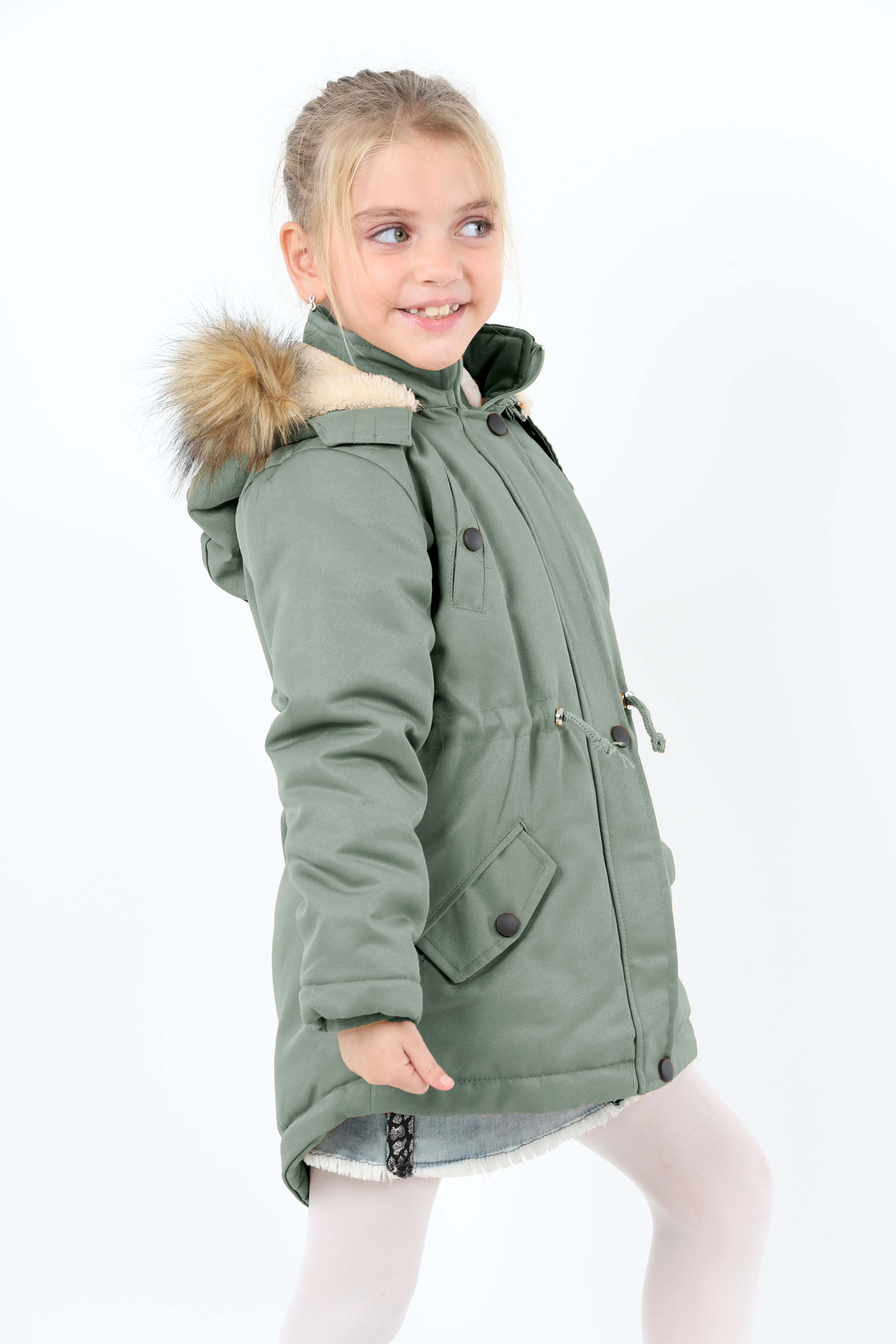 Asortix Kız/Erkek Çocuk Unisex Su Geçirmez Kanvas Kumaş Dayanıklı Uzun Ömürlü Kaban fotoğrafı 4 (önizleme)