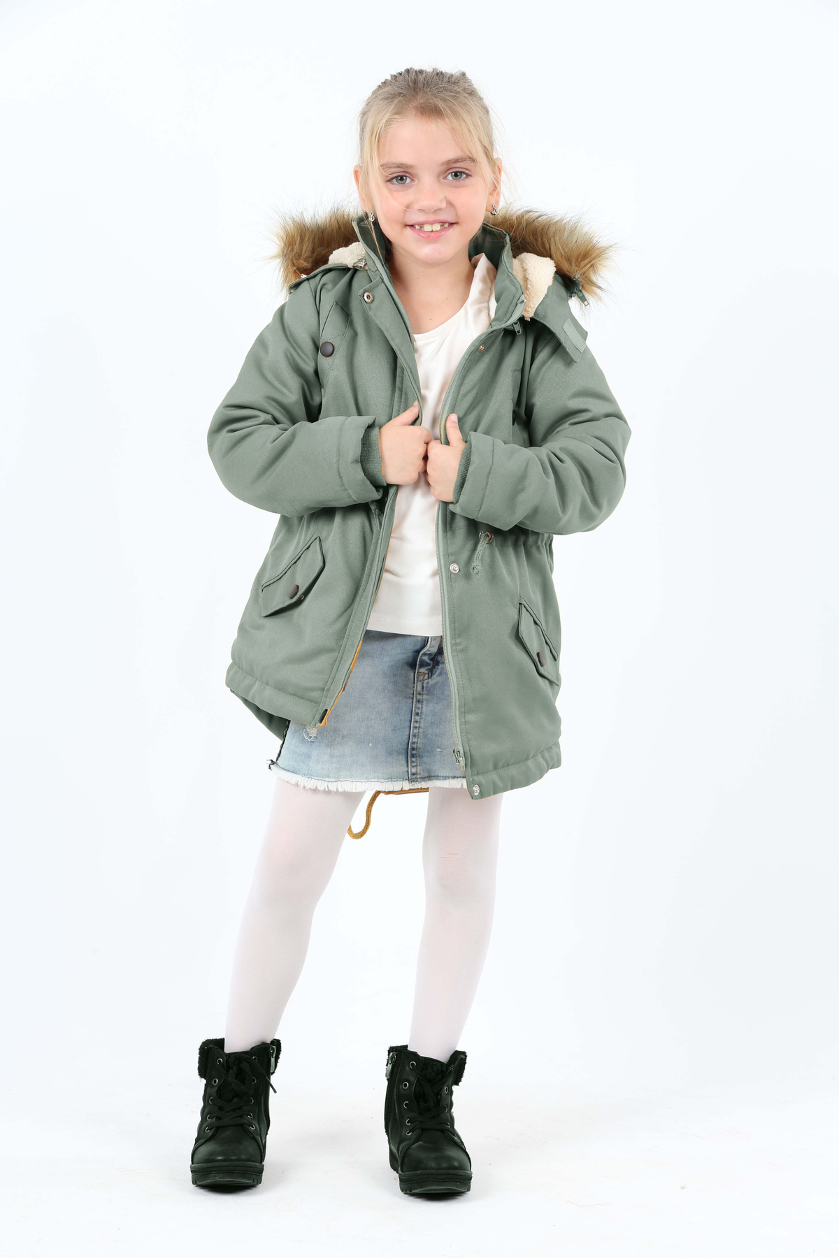 Asortix Kız/Erkek Çocuk Unisex Su Geçirmez Kanvas Kumaş Dayanıklı Uzun Ömürlü Kaban fotoğrafı 2 (önizleme)