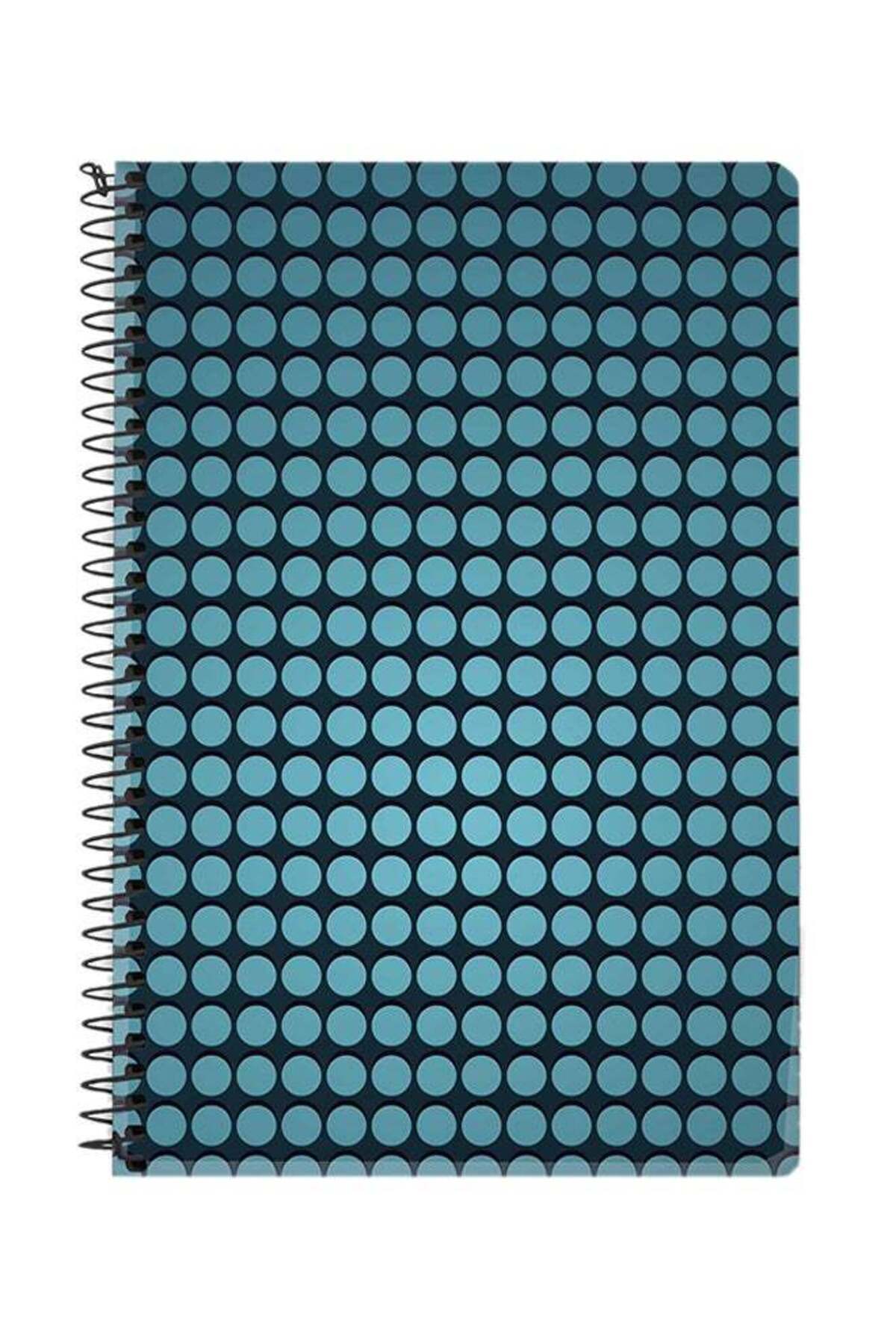 Stylizedd-Dots Printed A5 Spiral Notebook Blue 1