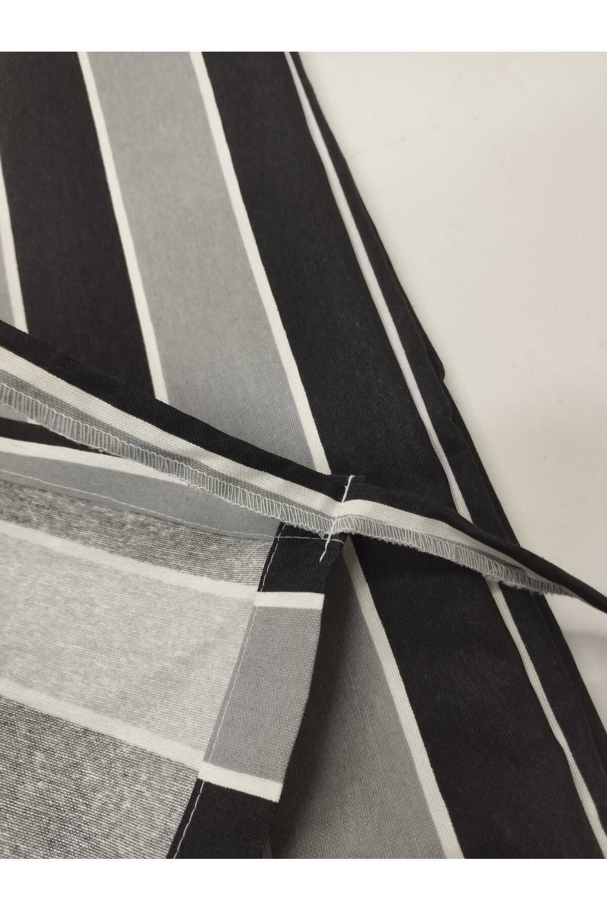 DEVRİM OLİVYA TEKSTİL-Luxury 1St Class Anthracite Gray Balcony Curtain with Cornice with Width X Height Dimensions 5