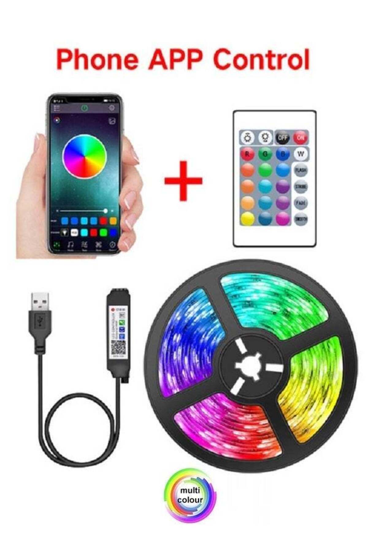 Generic-TIGER 5M Flexible Smart Bluetooth RGB LED Neon Strip Light â€“ Sync to Music, Mobile App Control, U 1